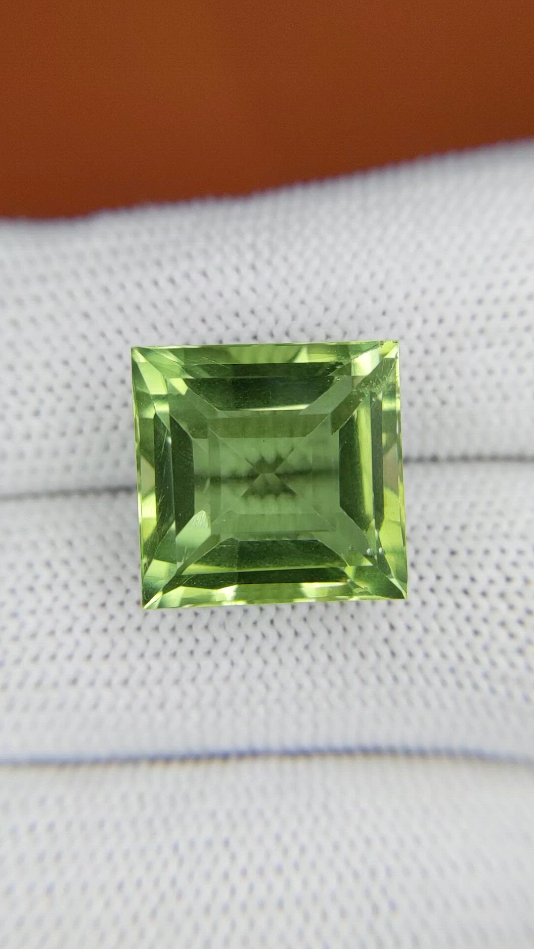 15.55 Ct. Green Prasiolite from Brazil Size Video