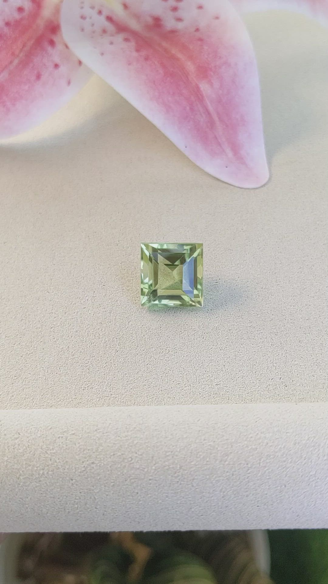 11.19 Ct. Yellowish Green Prasiolite from Brazil Size Video