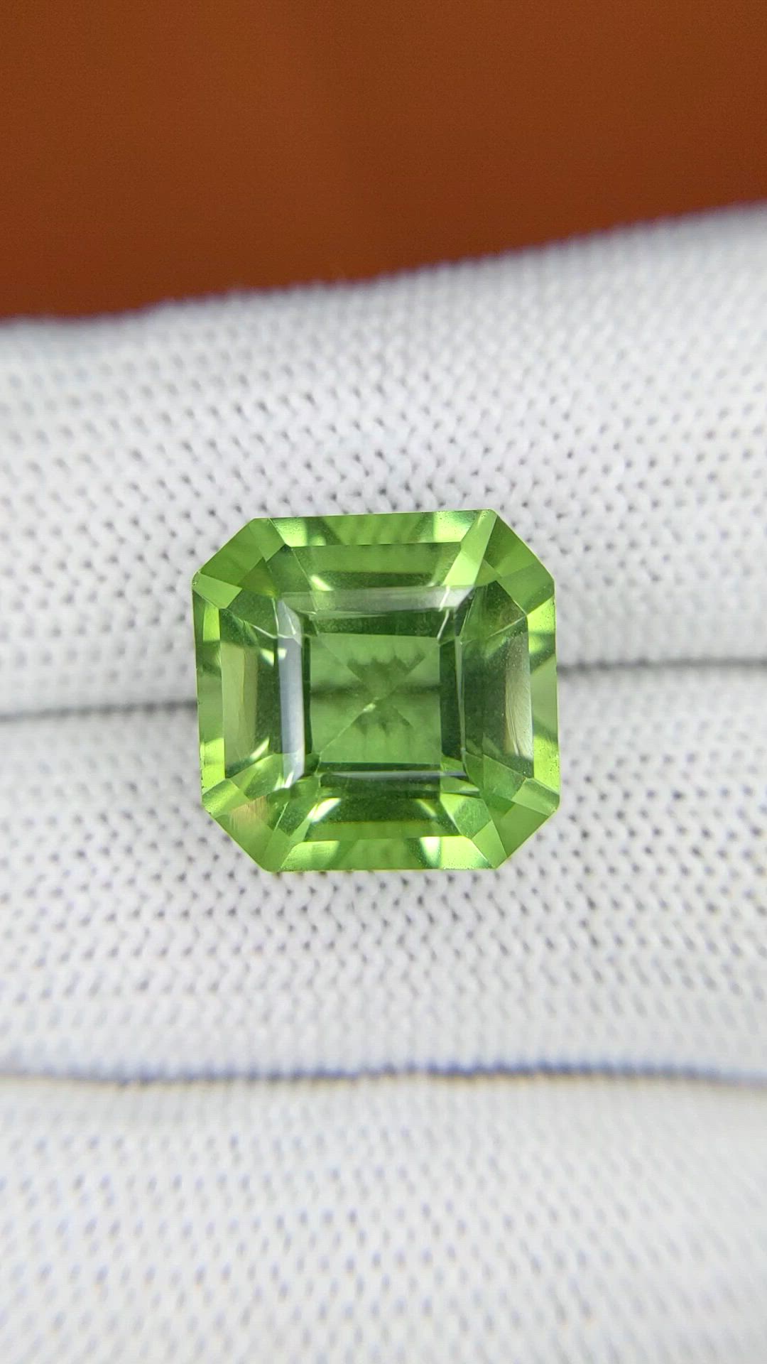 11.68 Ct. Green Prasiolite from Brazil Size Video