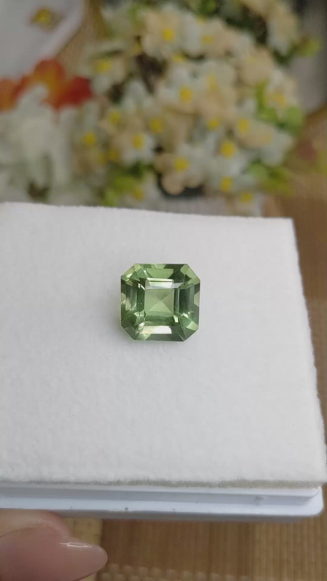 11.68 Ct. Green Prasiolite from Brazil Size Video