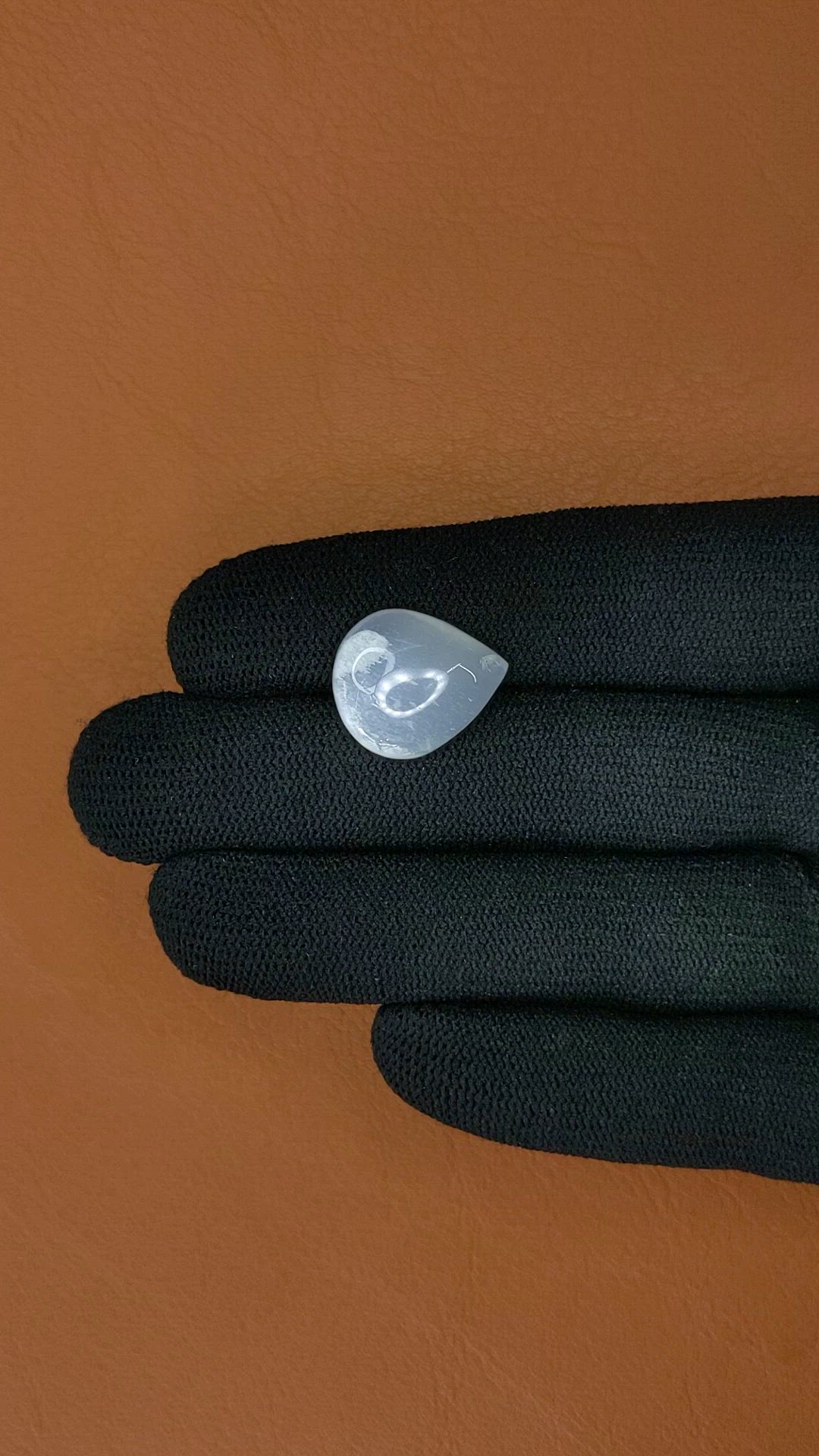 9.75 Ct. White Cabochon Moonstone from Ceylon (Sri Lanka) Size Video