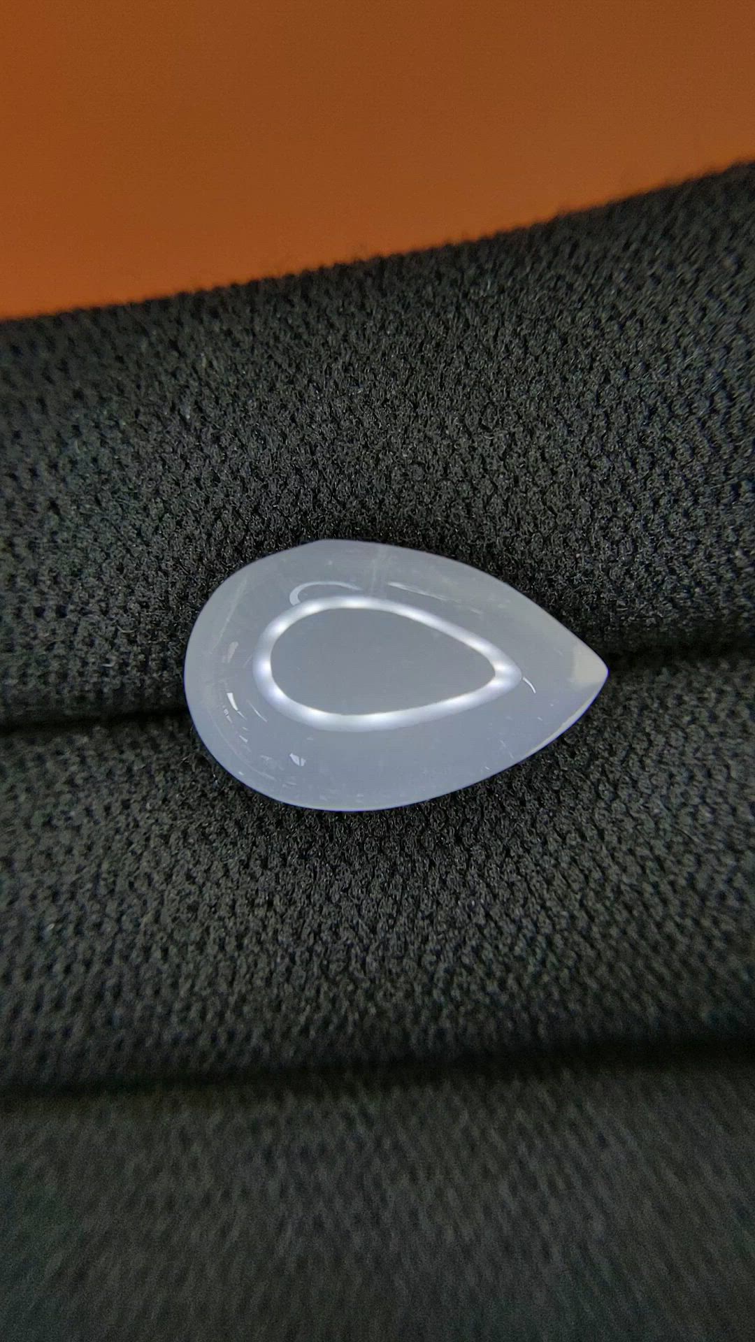 6.95 Ct. White Cabochon Moonstone from Ceylon (Sri Lanka) Size Video