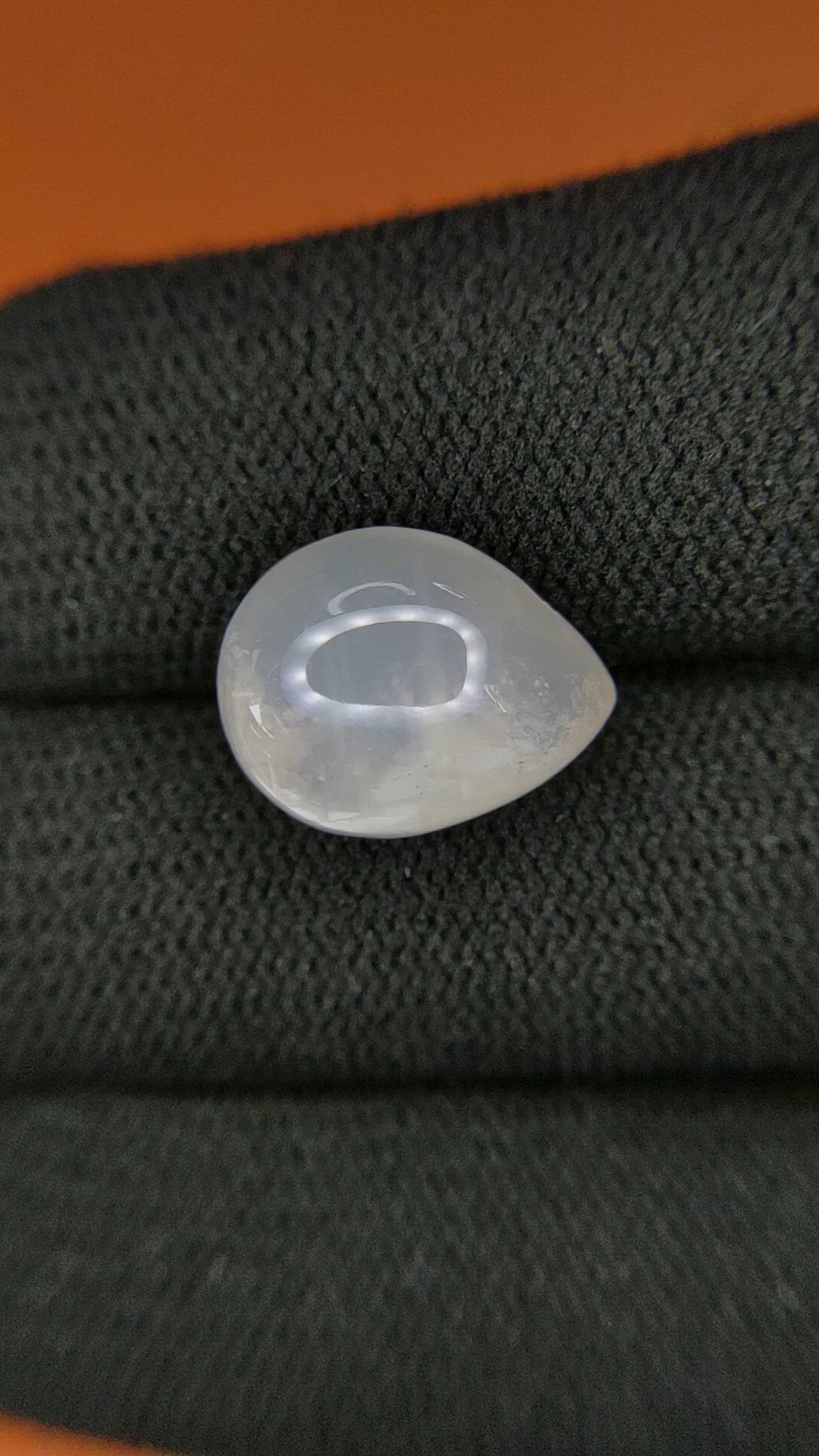6.67 Ct. White Cabochon Moonstone from Ceylon (Sri Lanka) Size Video
