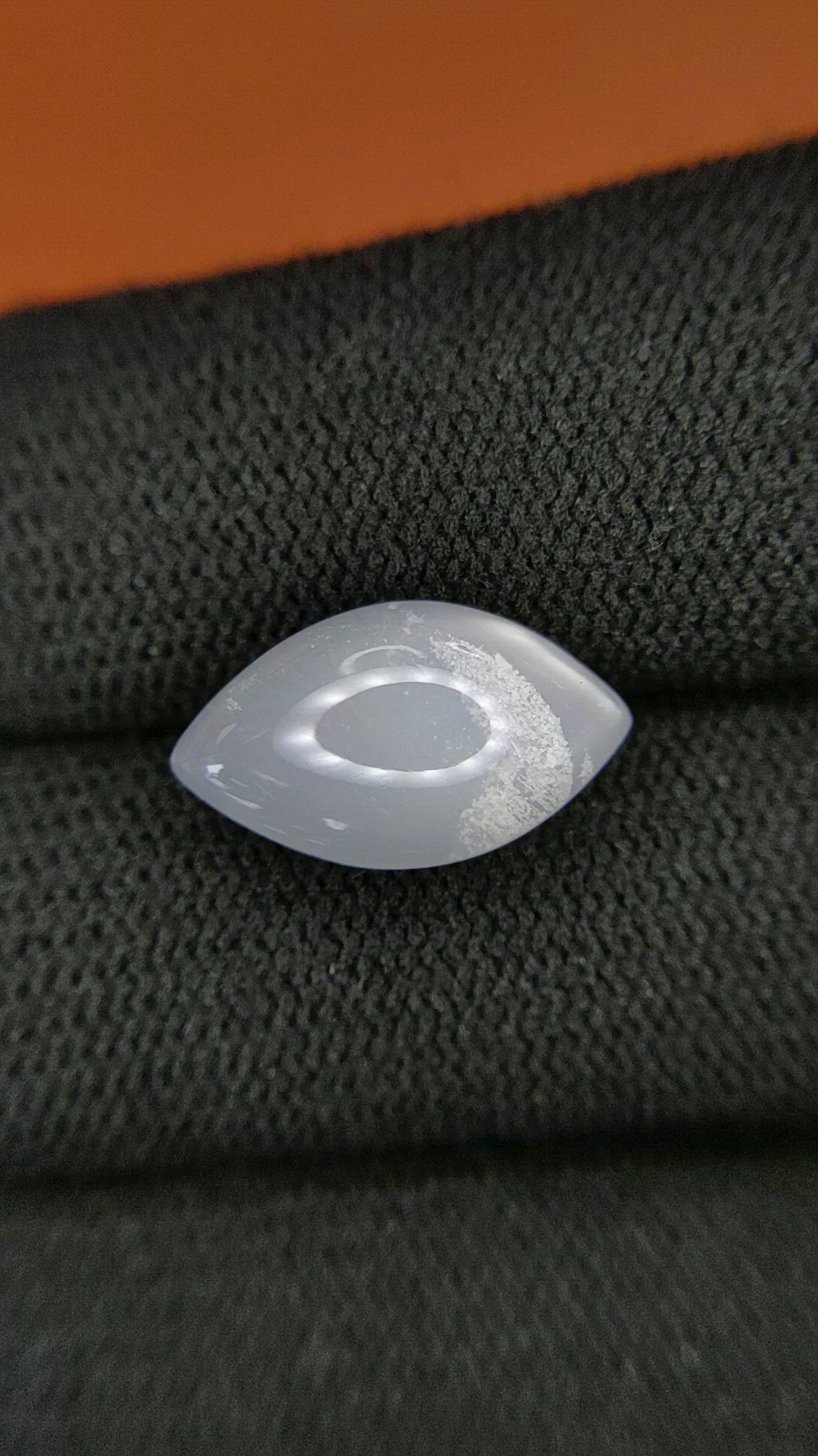 5.14 Ct. White Cabochon Moonstone from Ceylon (Sri Lanka) Size Video