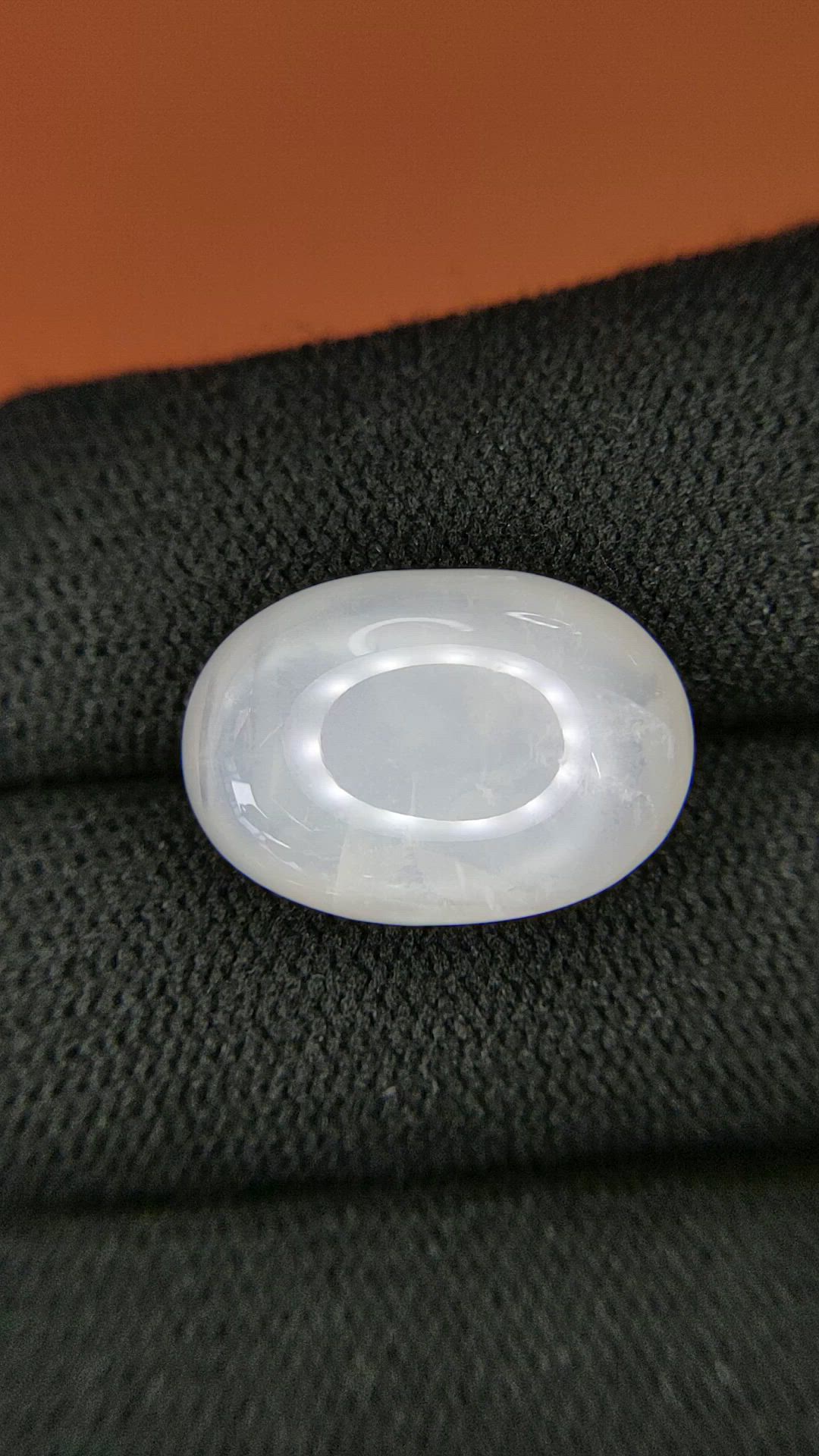 12.28 Ct. White Cabochon Moonstone from Ceylon (Sri Lanka) Size Video