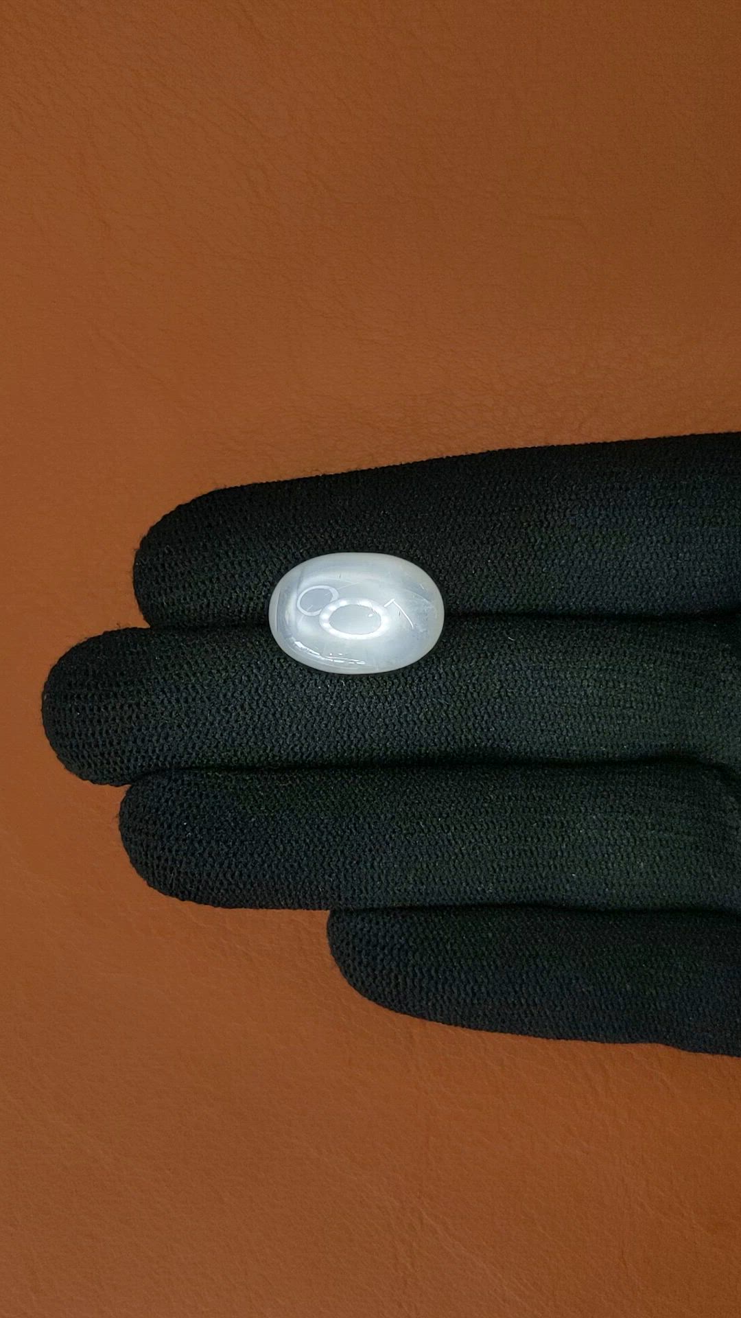 12.28 Ct. White Cabochon Moonstone from Ceylon (Sri Lanka) Size Video