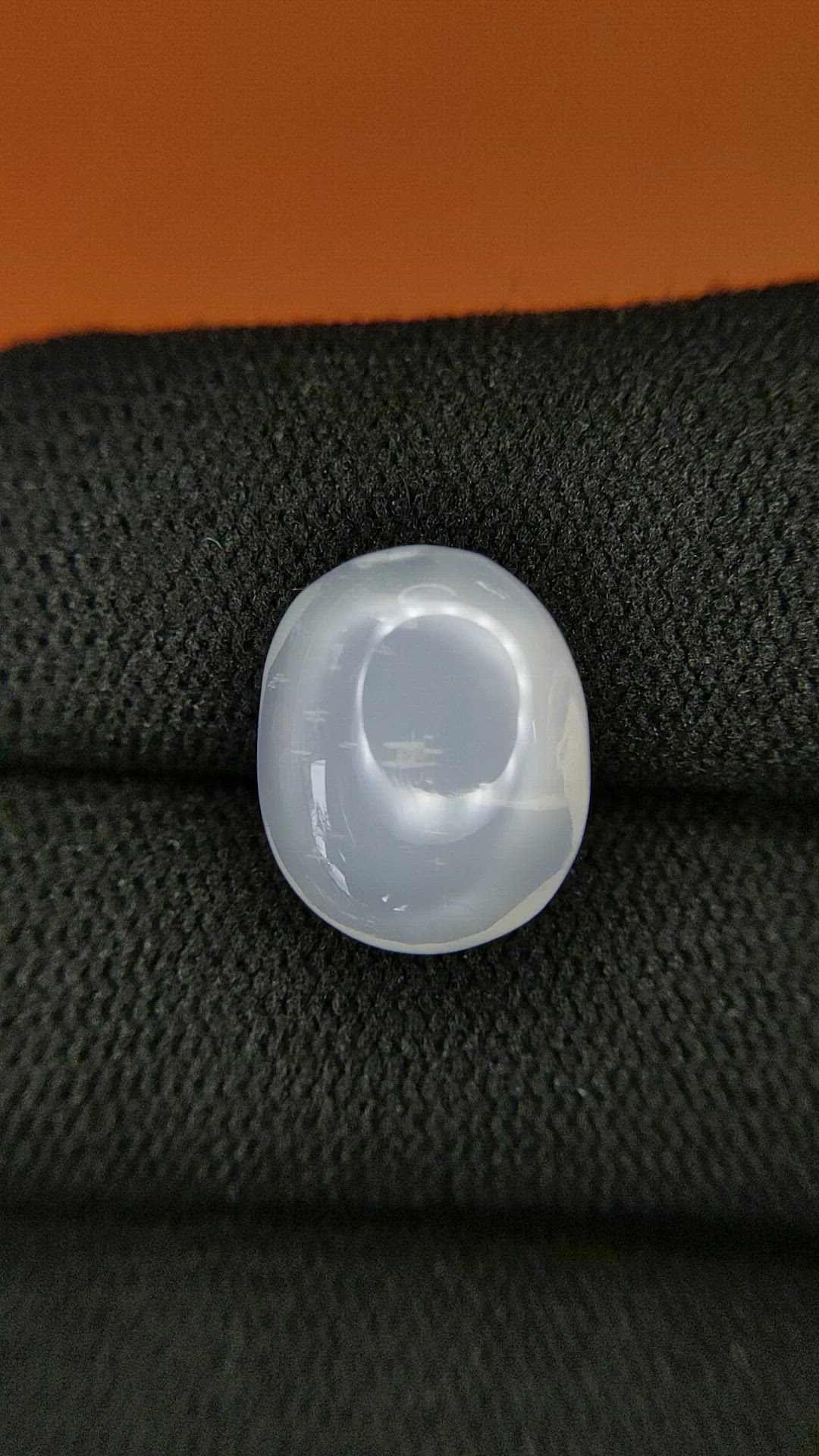 6.93 Ct. Blue Flash Cabochon Moonstone from Ceylon (Sri Lanka) Size Video