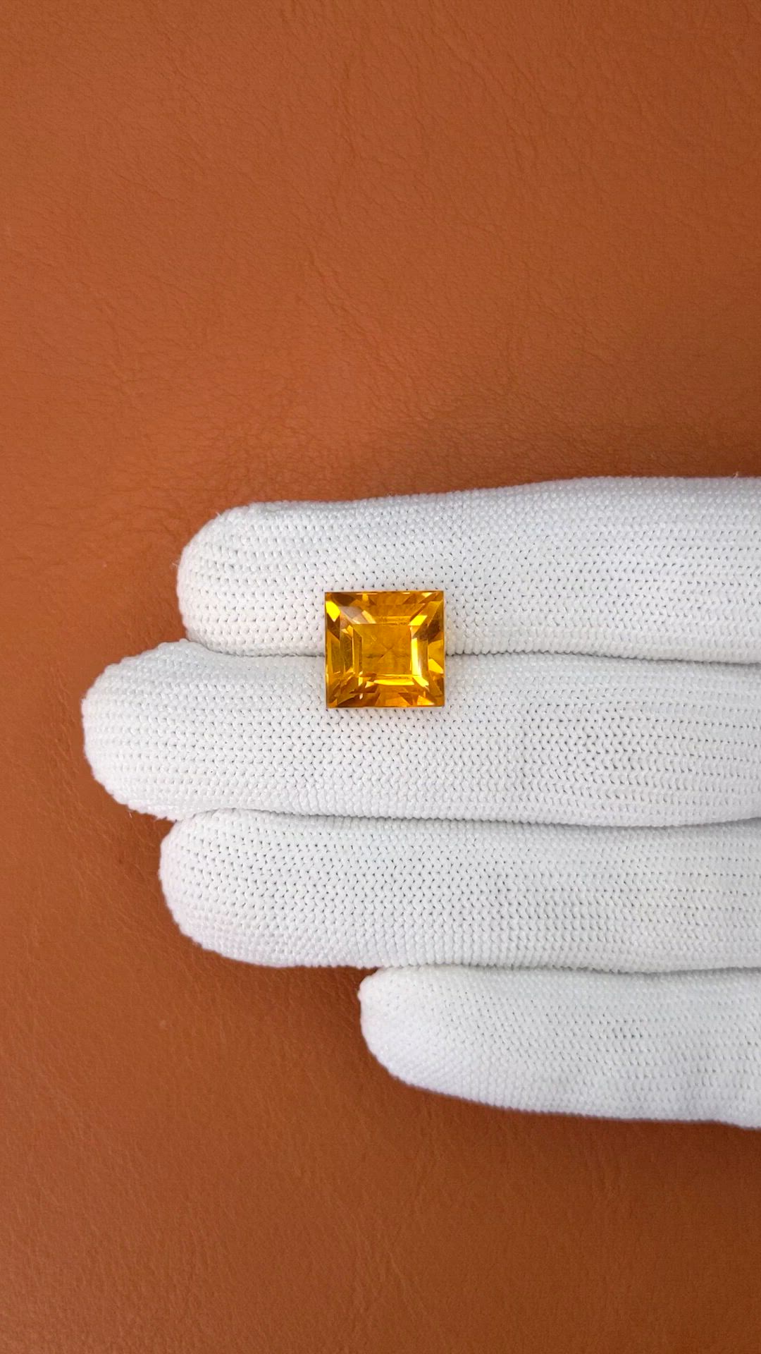 8.94 Ct. Orange Citrine from Brazil Size Video