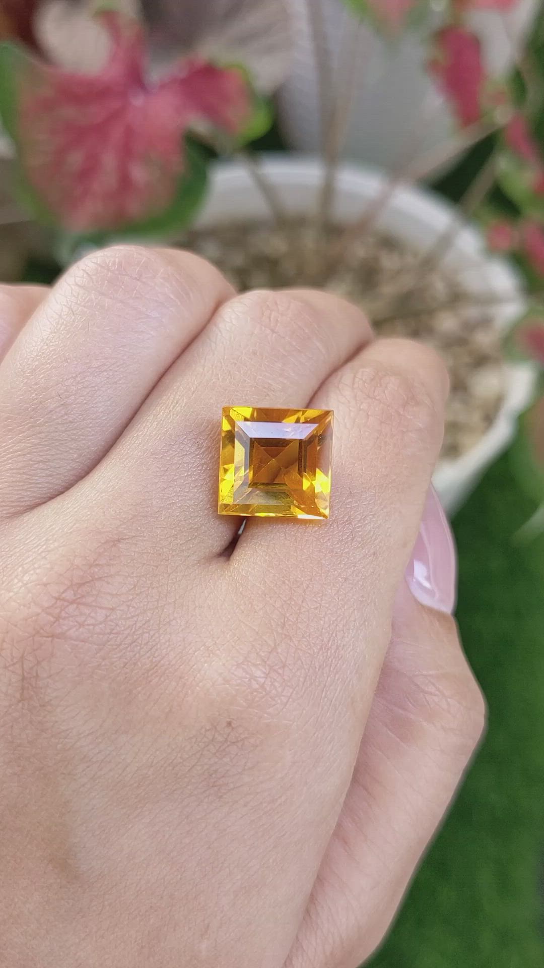 8.94 Ct. Orange Citrine from Brazil Size Video