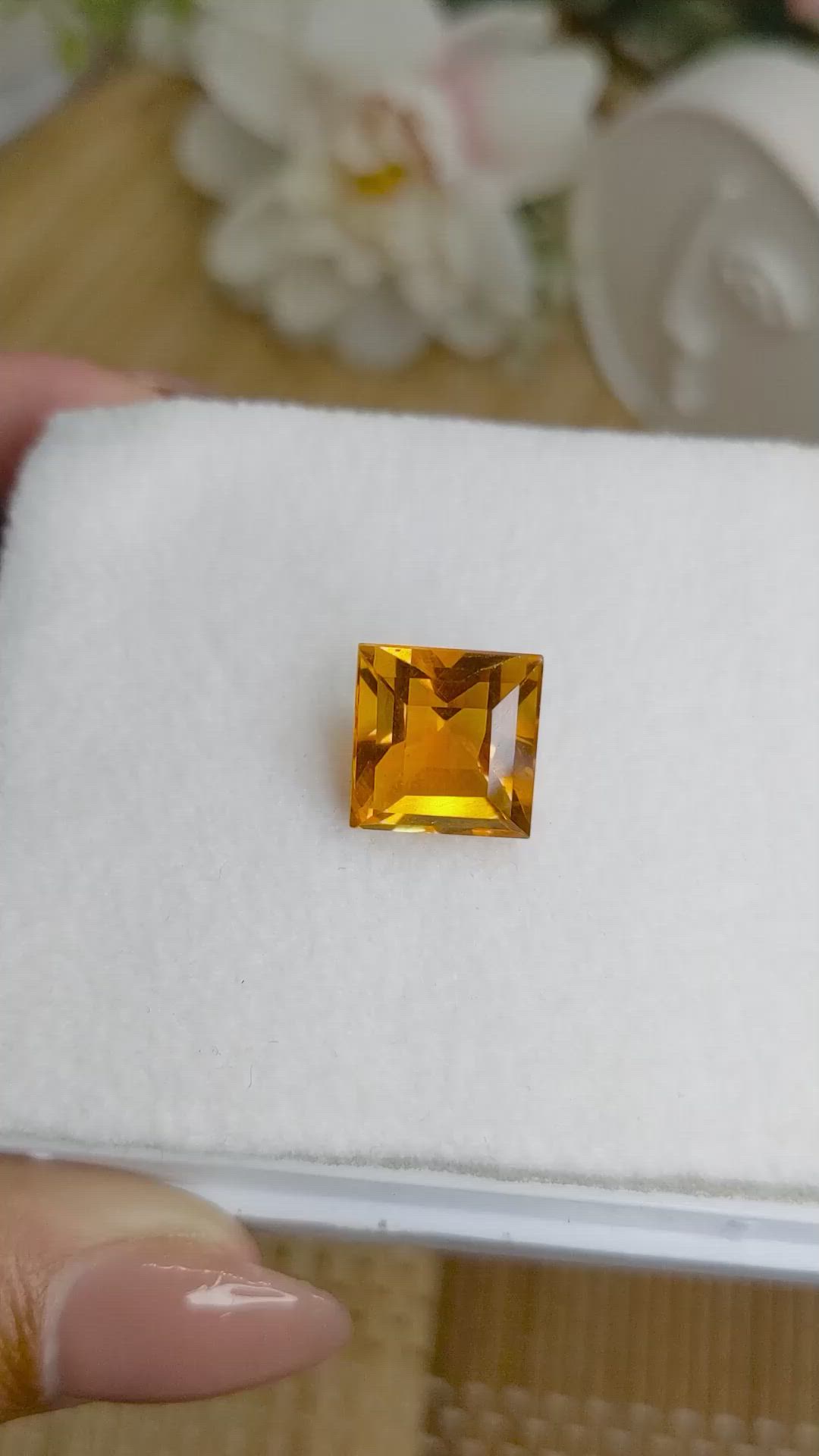 8.94 Ct. Orange Citrine from Brazil Size Video