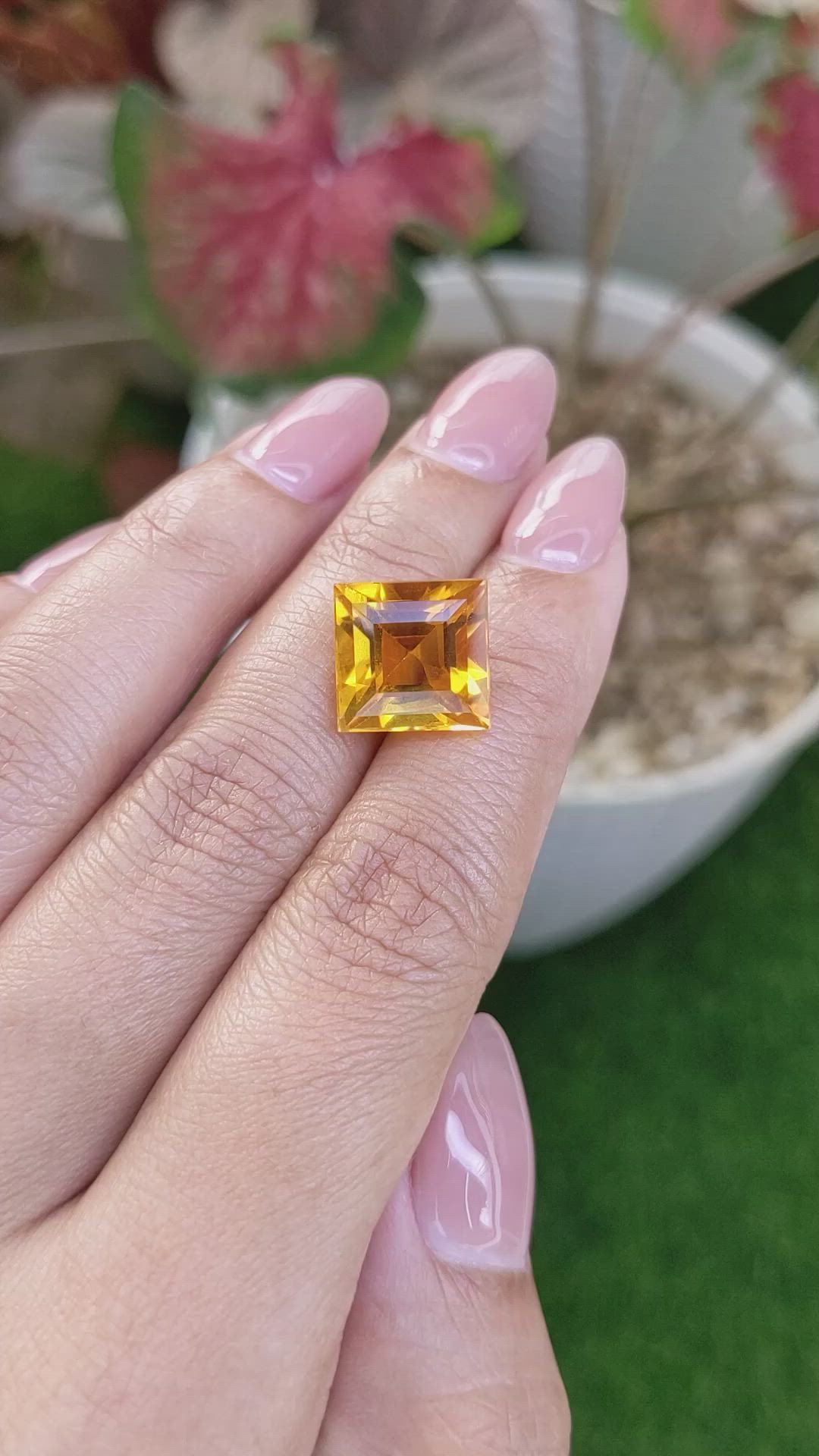 8.94 Ct. Orange Citrine from Brazil Size Video