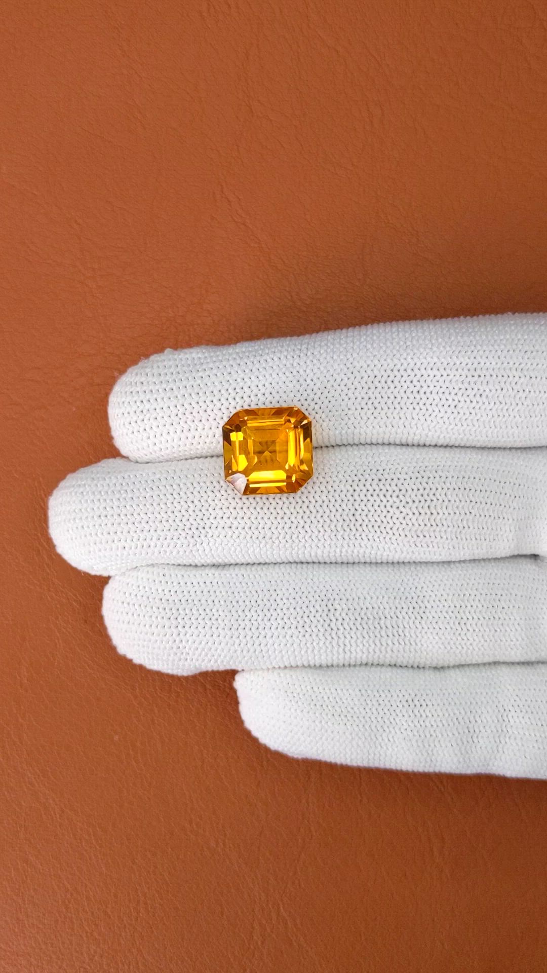 10.33 Ct. Orange Citrine from Brazil Size Video