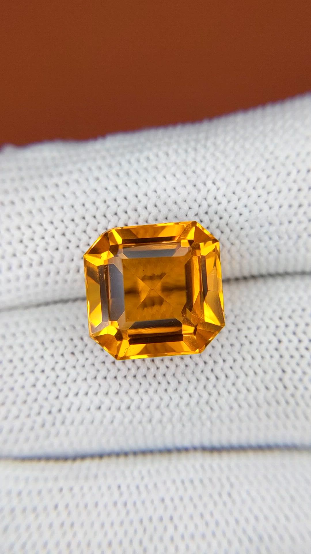 10.33 Ct. Orange Citrine from Brazil Size Video