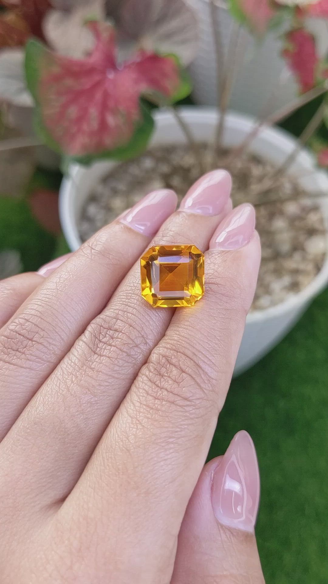 10.33 Ct. Orange Citrine from Brazil Size Video