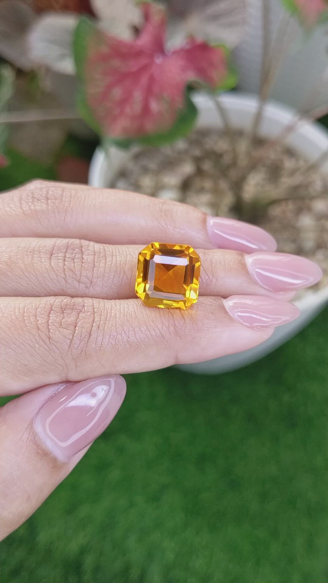 10.33 Ct. Orange Citrine from Brazil Size Video
