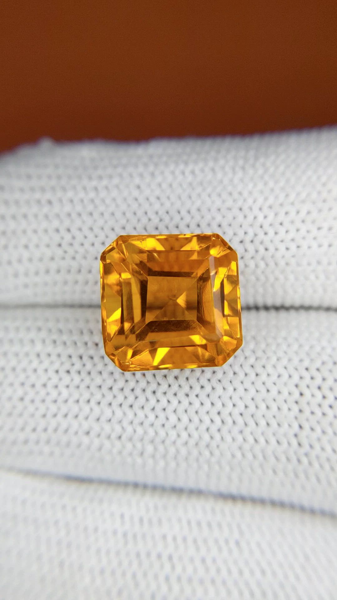 9.76 Ct. Orange Citrine from Brazil Size Video