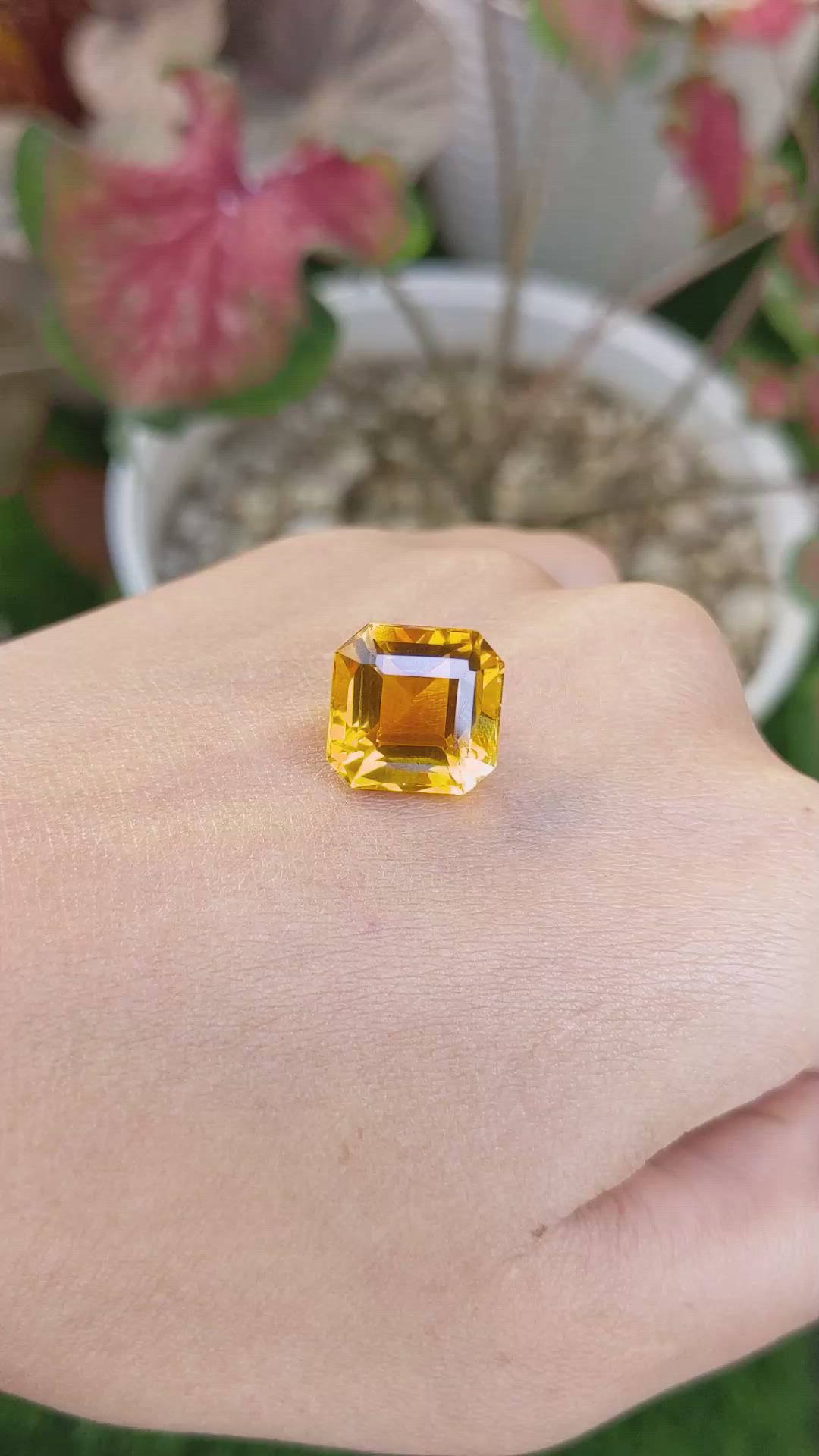 10.21 Ct. Yellowish Orange Citrine from Brazil Size Video