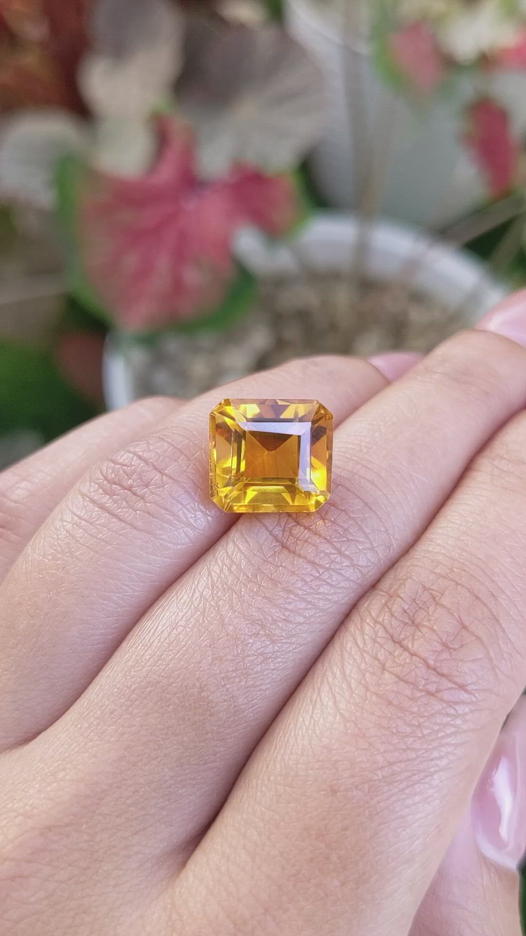 8.33 Ct. Yellowish Orange Citrine from Brazil Size Video