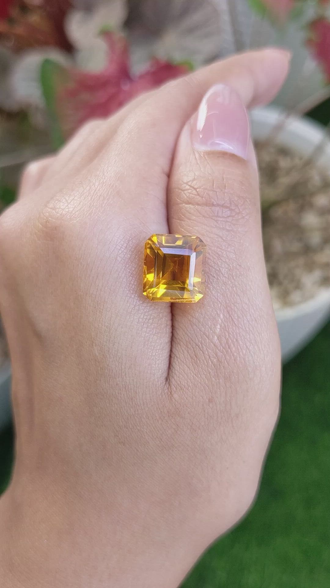 8.33 Ct. Yellowish Orange Citrine from Brazil Size Video