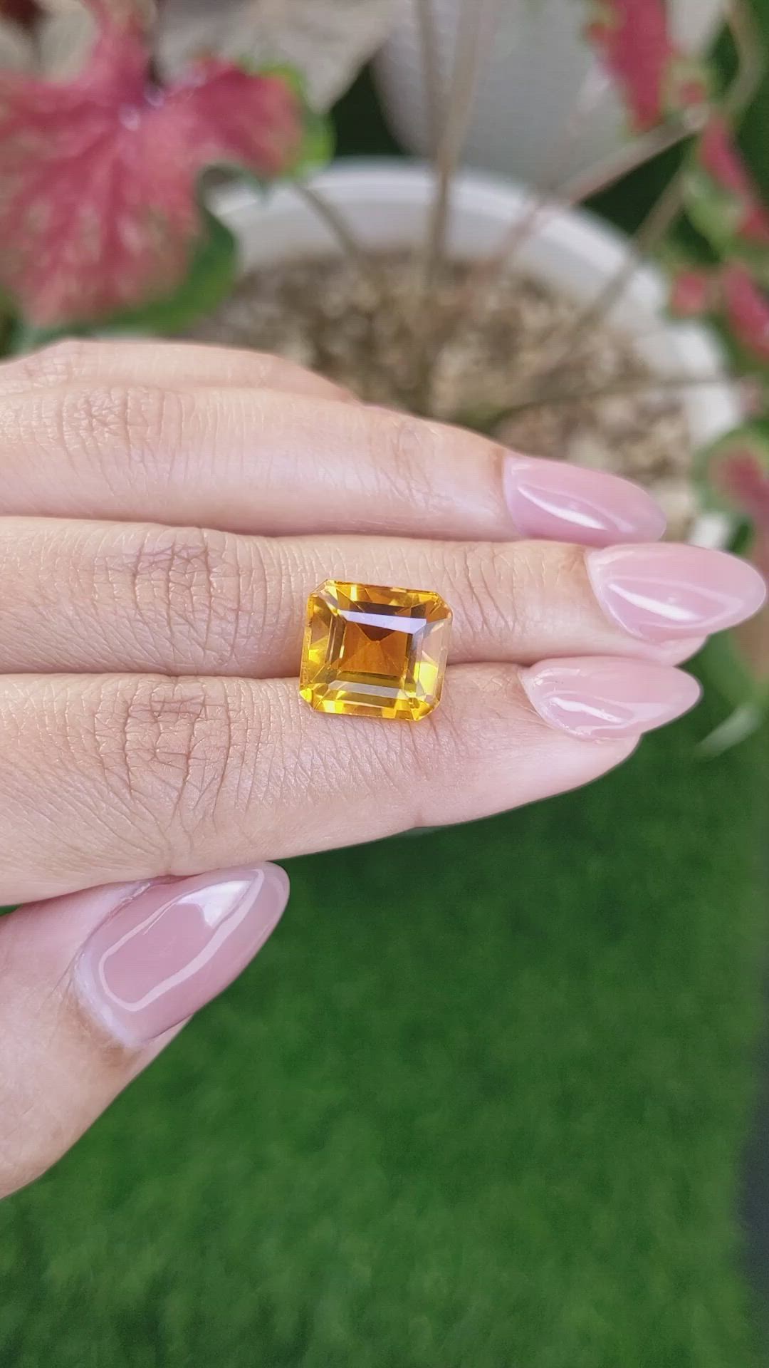 8.33 Ct. Yellowish Orange Citrine from Brazil Size Video
