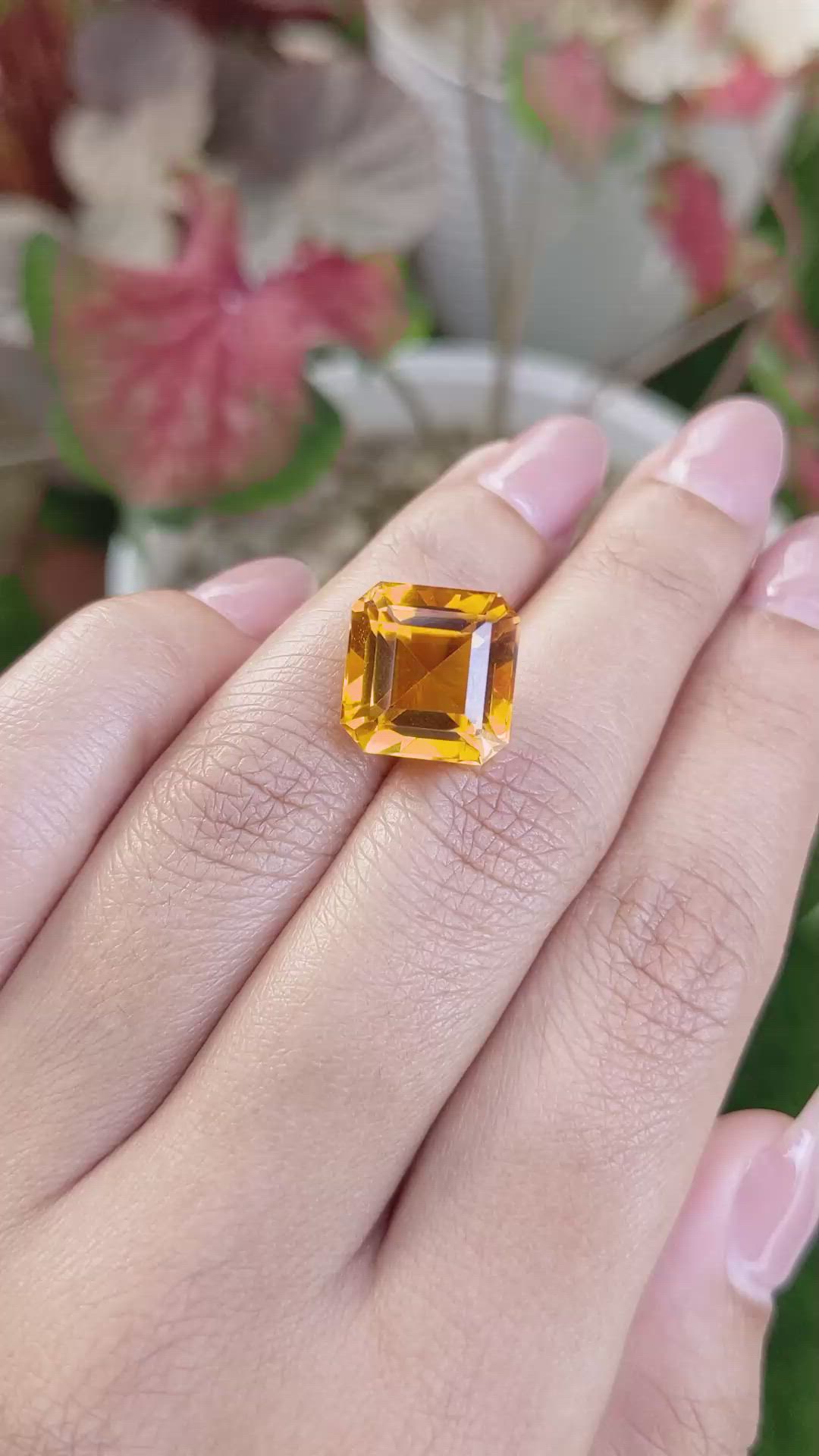 10.15 Ct. Orange Citrine from Brazil Size Video