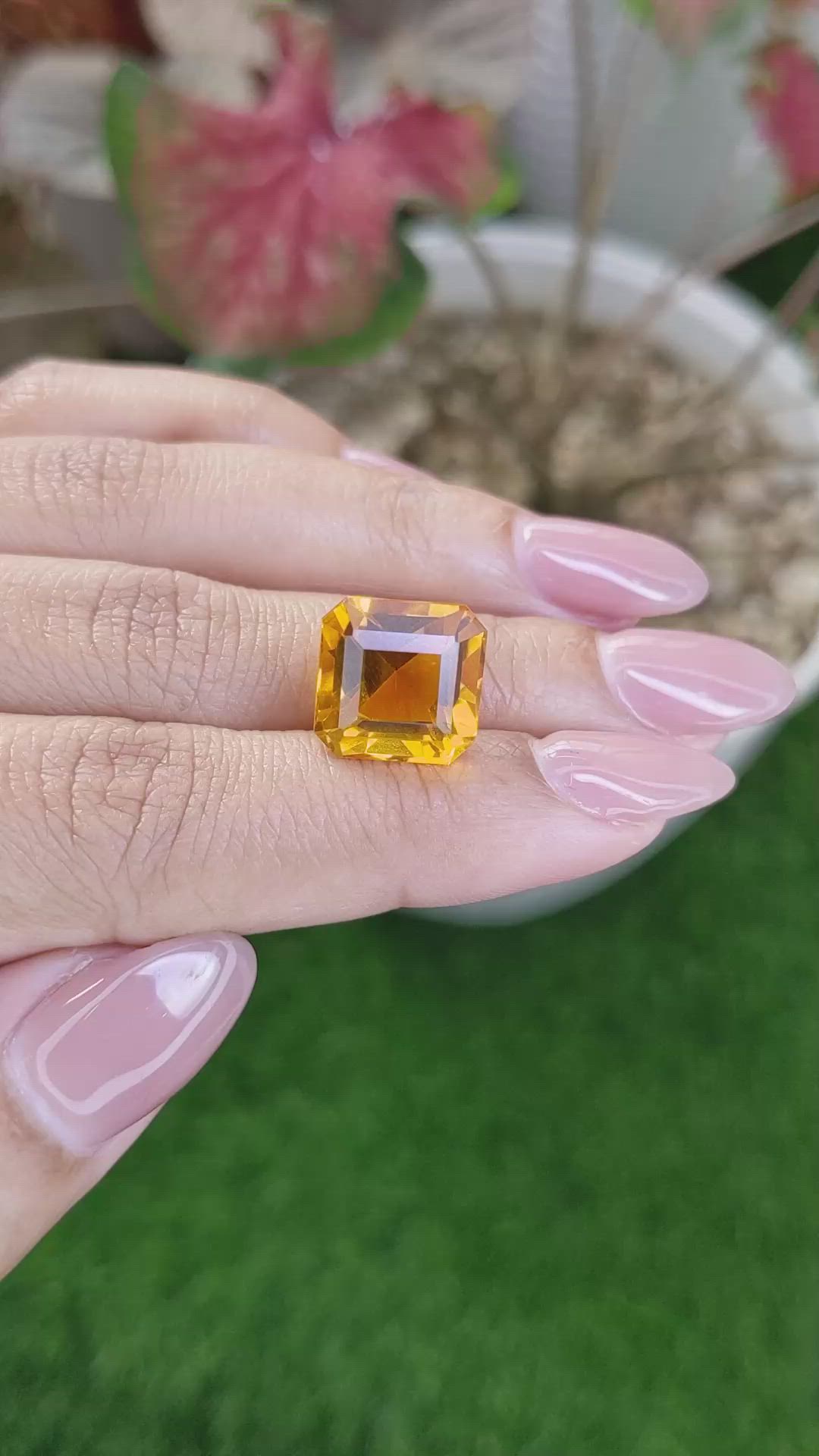 10.15 Ct. Orange Citrine from Brazil Size Video