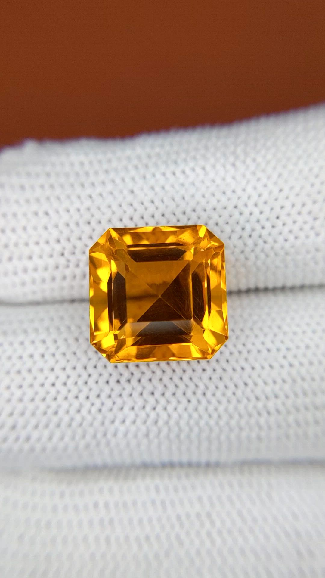 10.15 Ct. Orange Citrine from Brazil Size Video