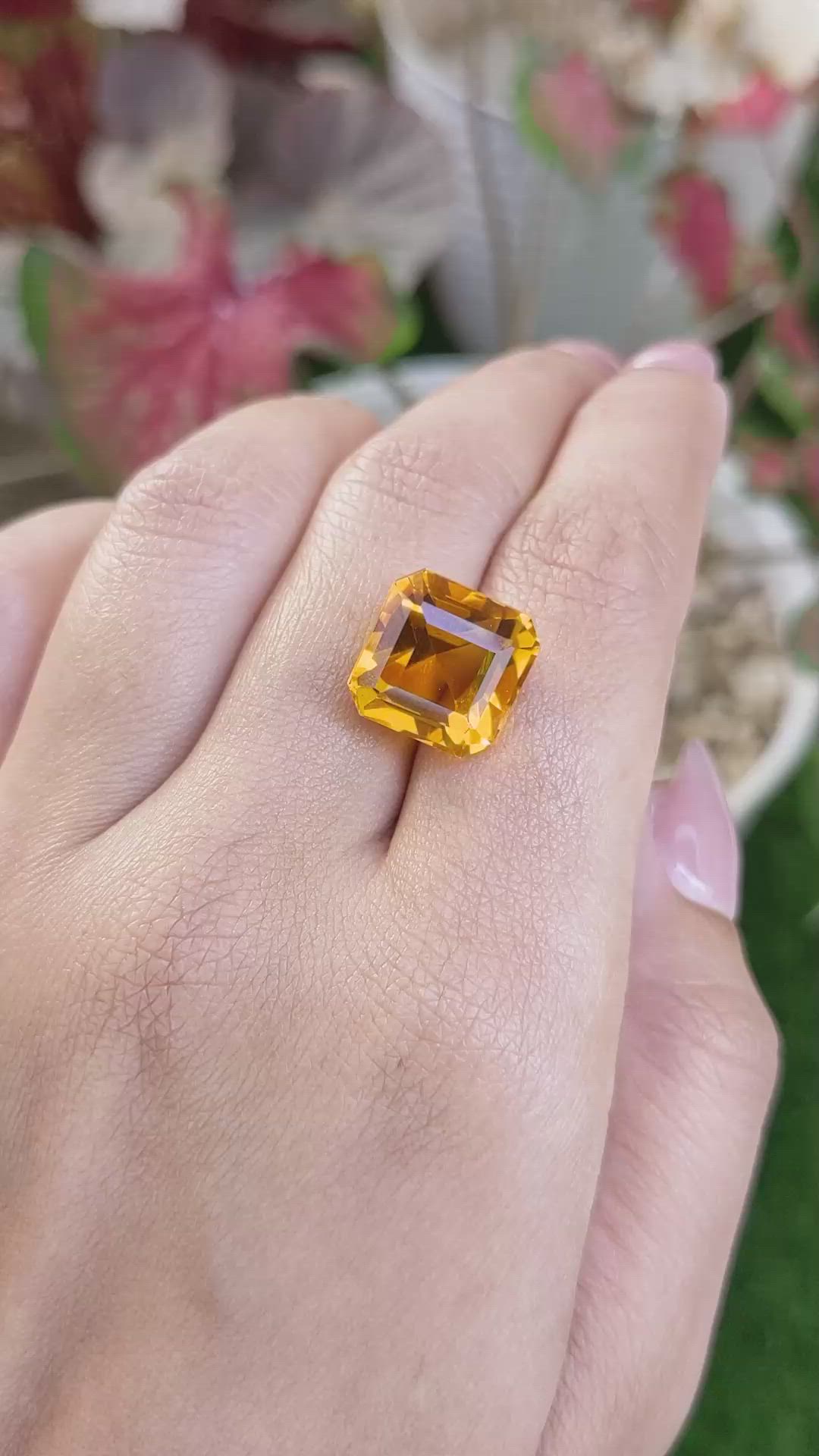10.15 Ct. Orange Citrine from Brazil Size Video