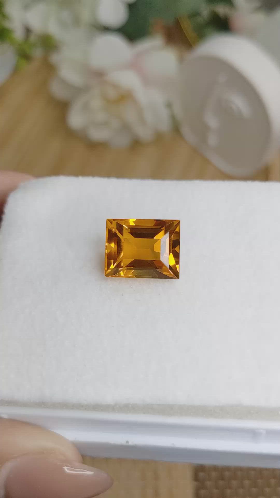 11.21 Ct. Orange Citrine from Brazil Size Video