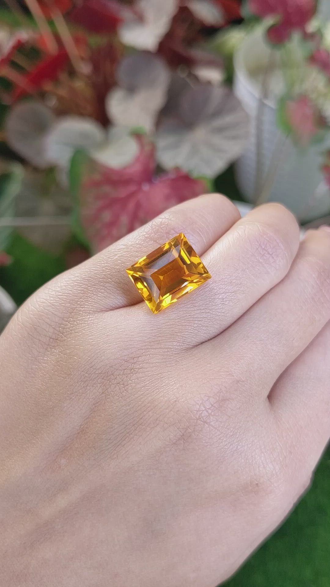11.21 Ct. Orange Citrine from Brazil Size Video