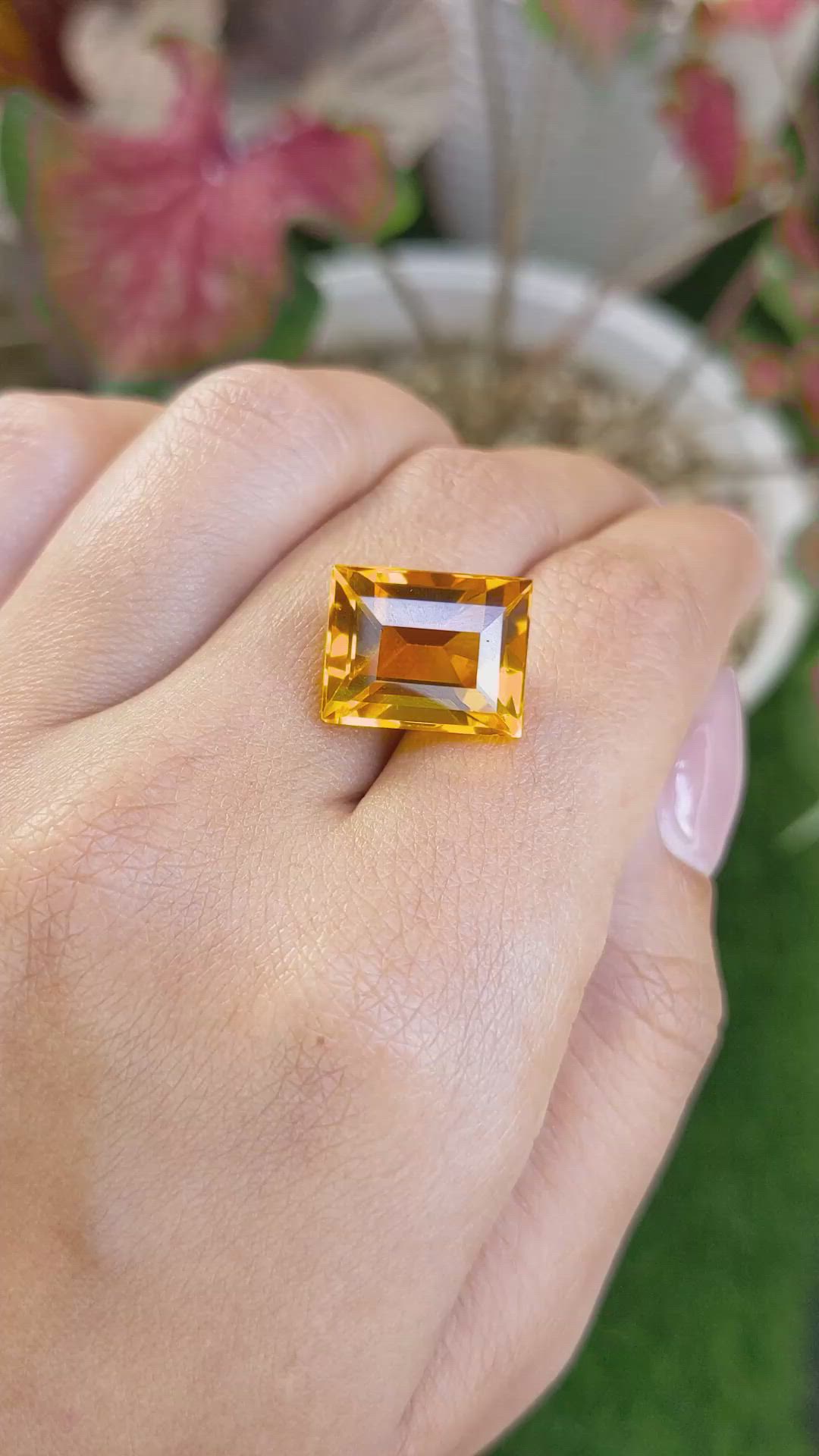 11.21 Ct. Orange Citrine from Brazil Size Video