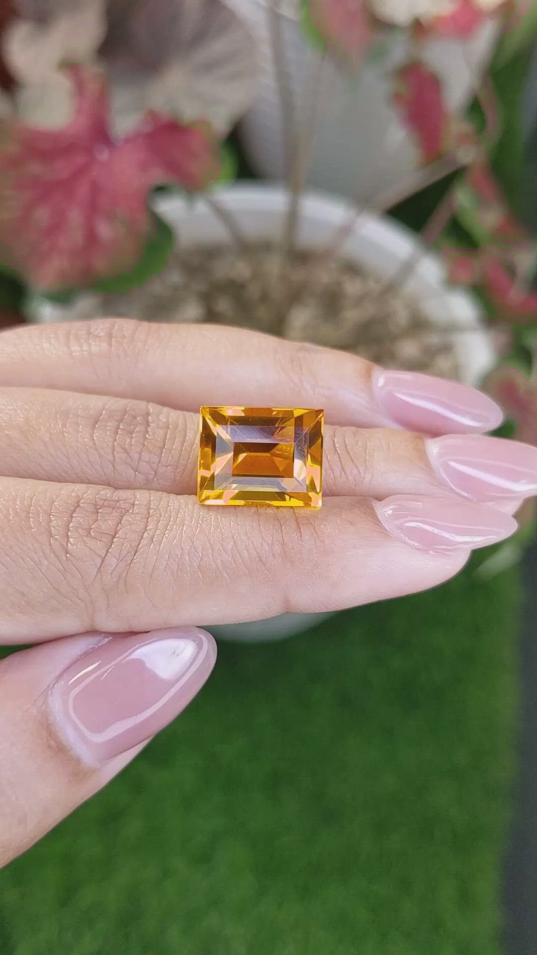 11.21 Ct. Orange Citrine from Brazil Size Video