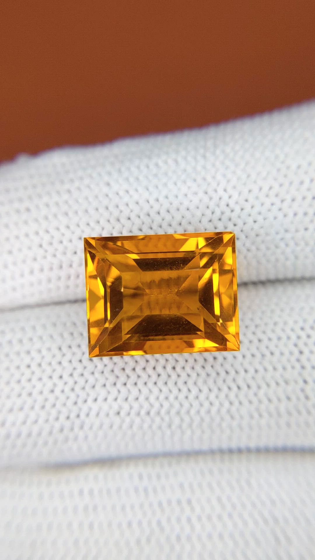 11.21 Ct. Orange Citrine from Brazil Size Video