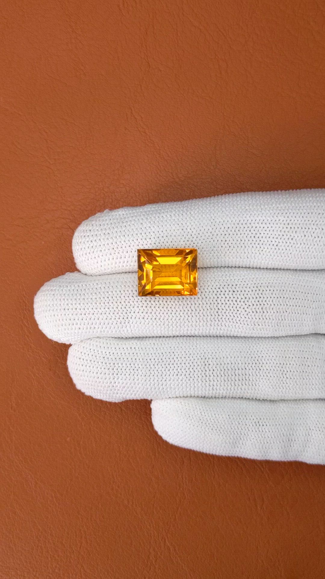 11.21 Ct. Orange Citrine from Brazil Size Video