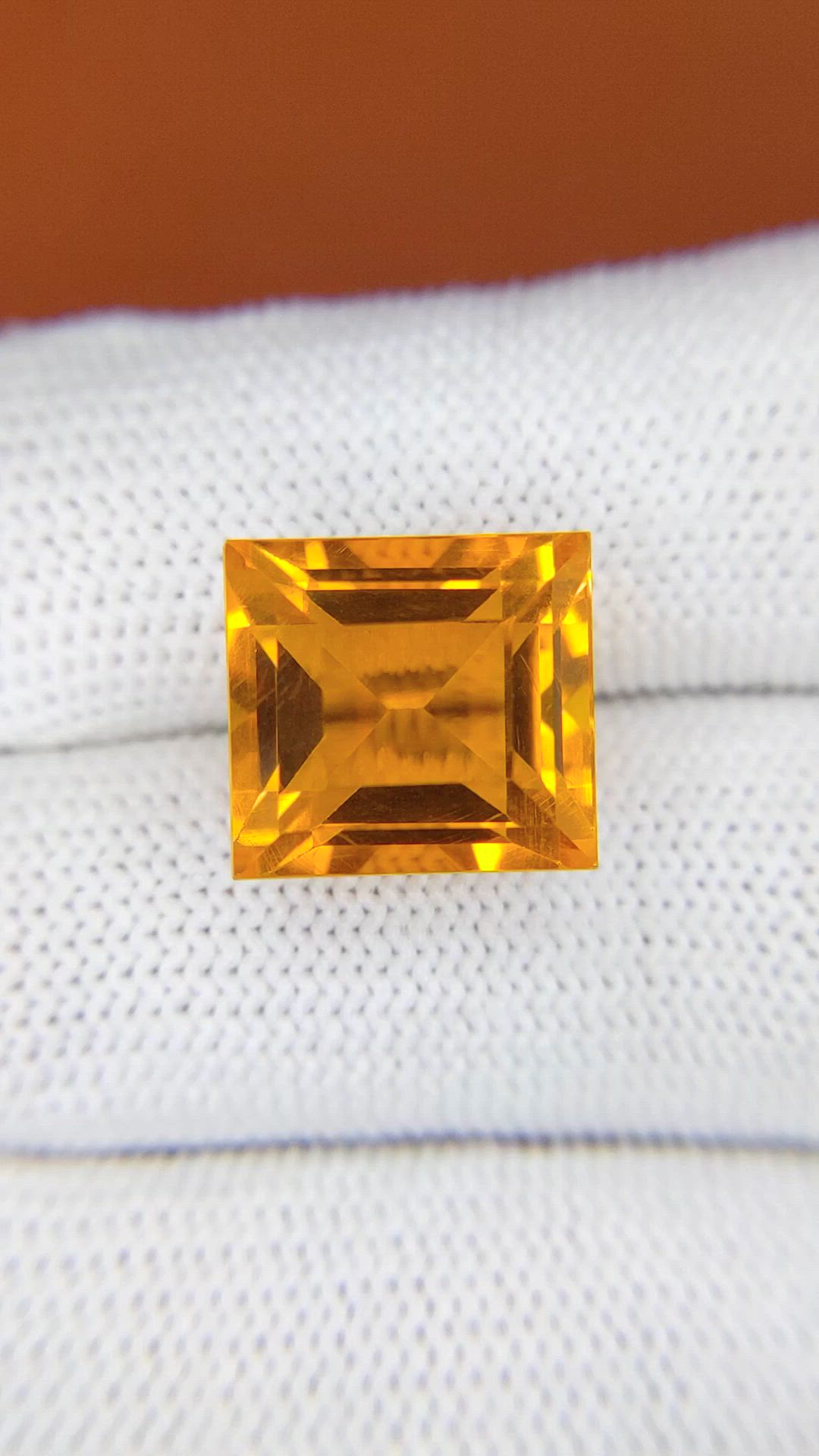12.88 Ct. Yellowish Orange Citrine from Brazil Size Video
