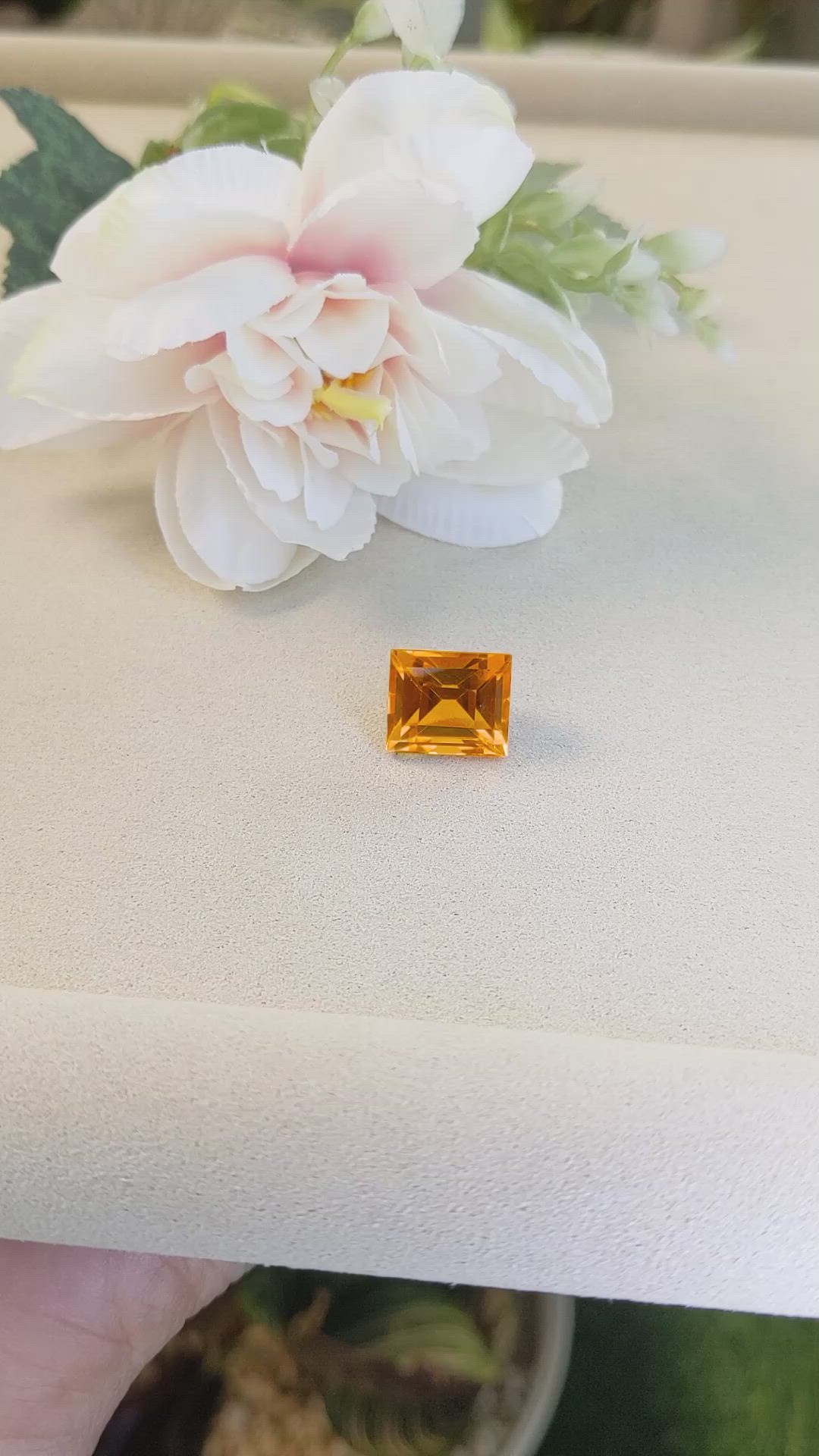 9.94 Ct. Orange Citrine from Brazil Size Video