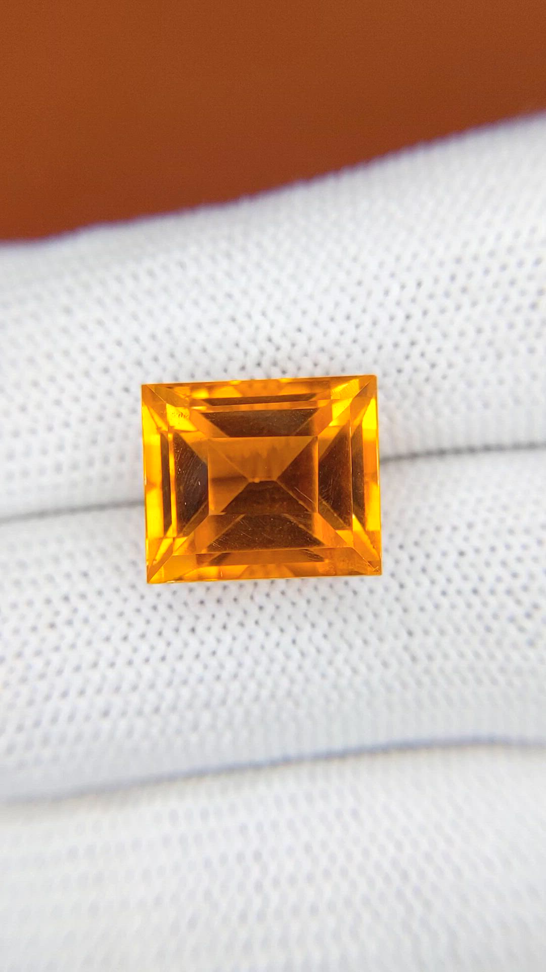 9.94 Ct. Orange Citrine from Brazil Size Video
