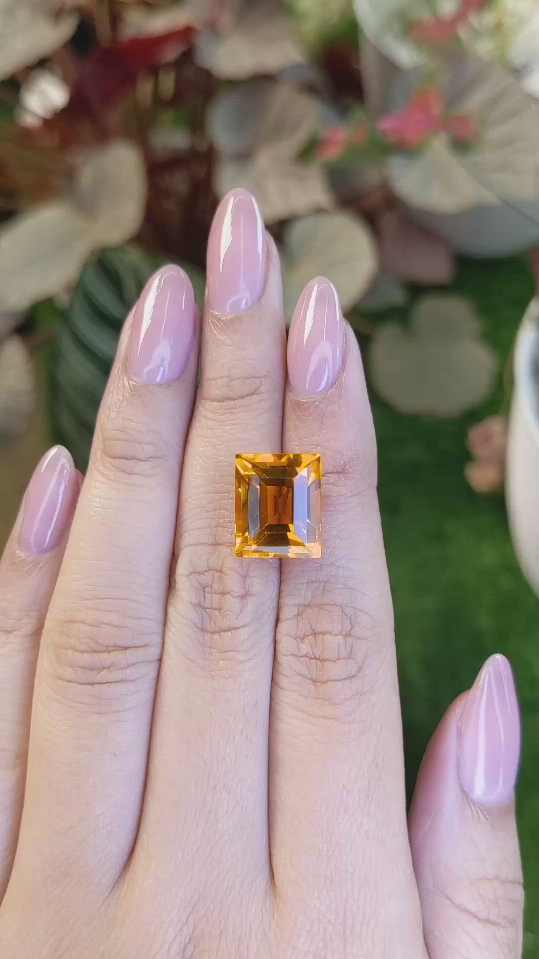 10.26 Ct. Orange Citrine from Brazil Size Video