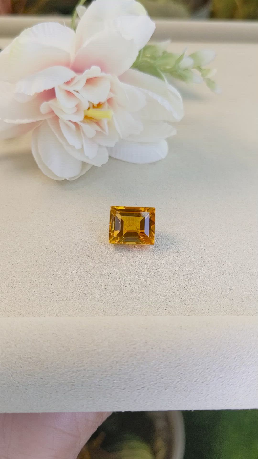 10.26 Ct. Orange Citrine from Brazil Size Video