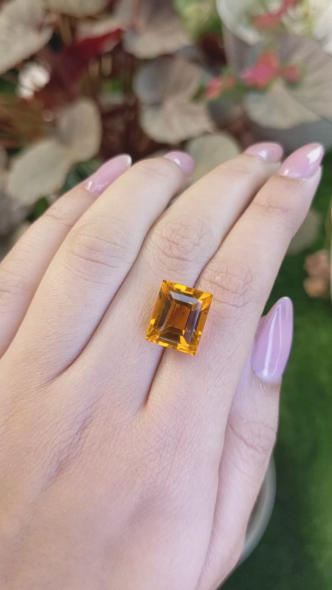 10.26 Ct. Orange Citrine from Brazil Size Video