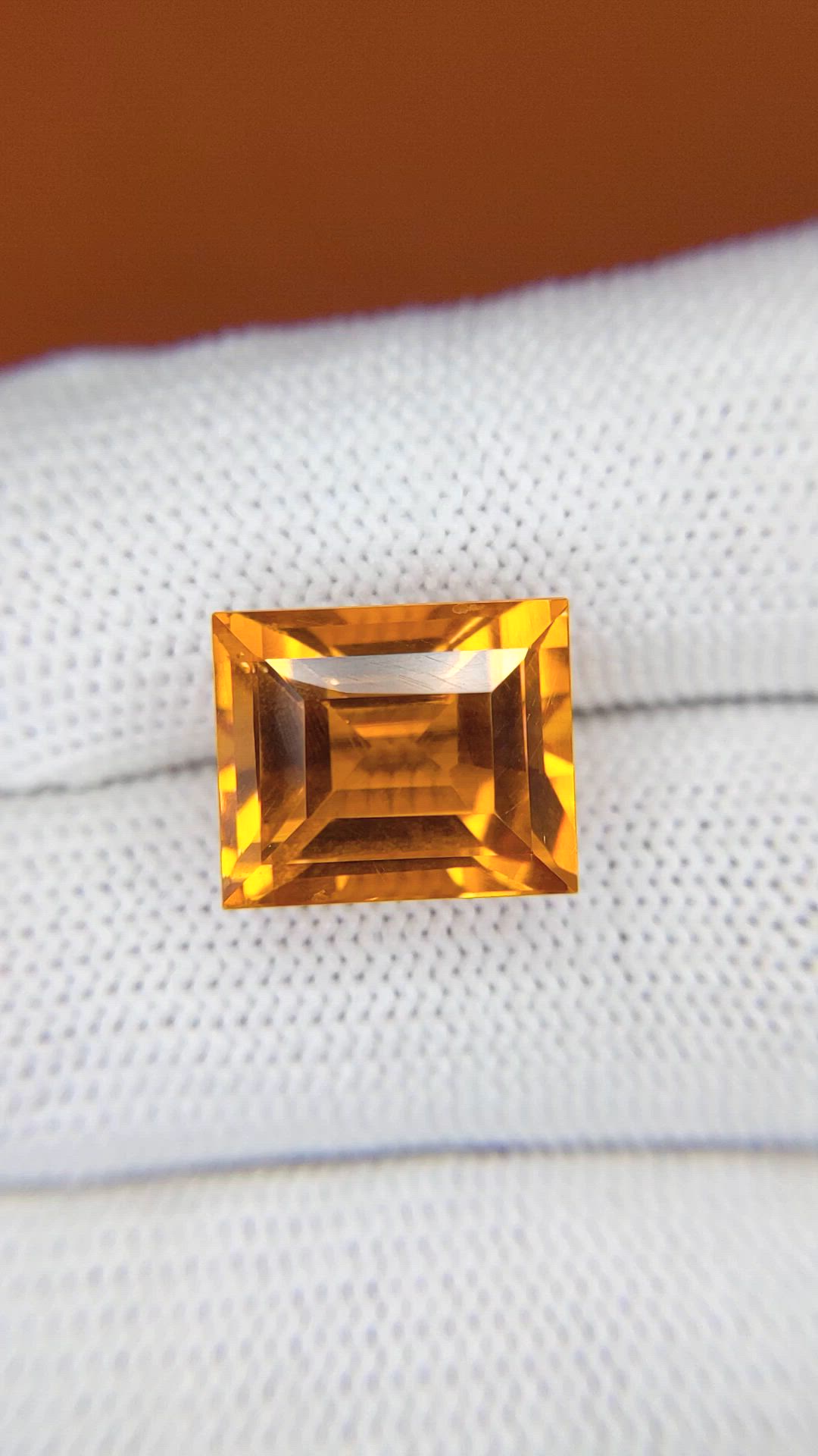 10.26 Ct. Orange Citrine from Brazil Size Video
