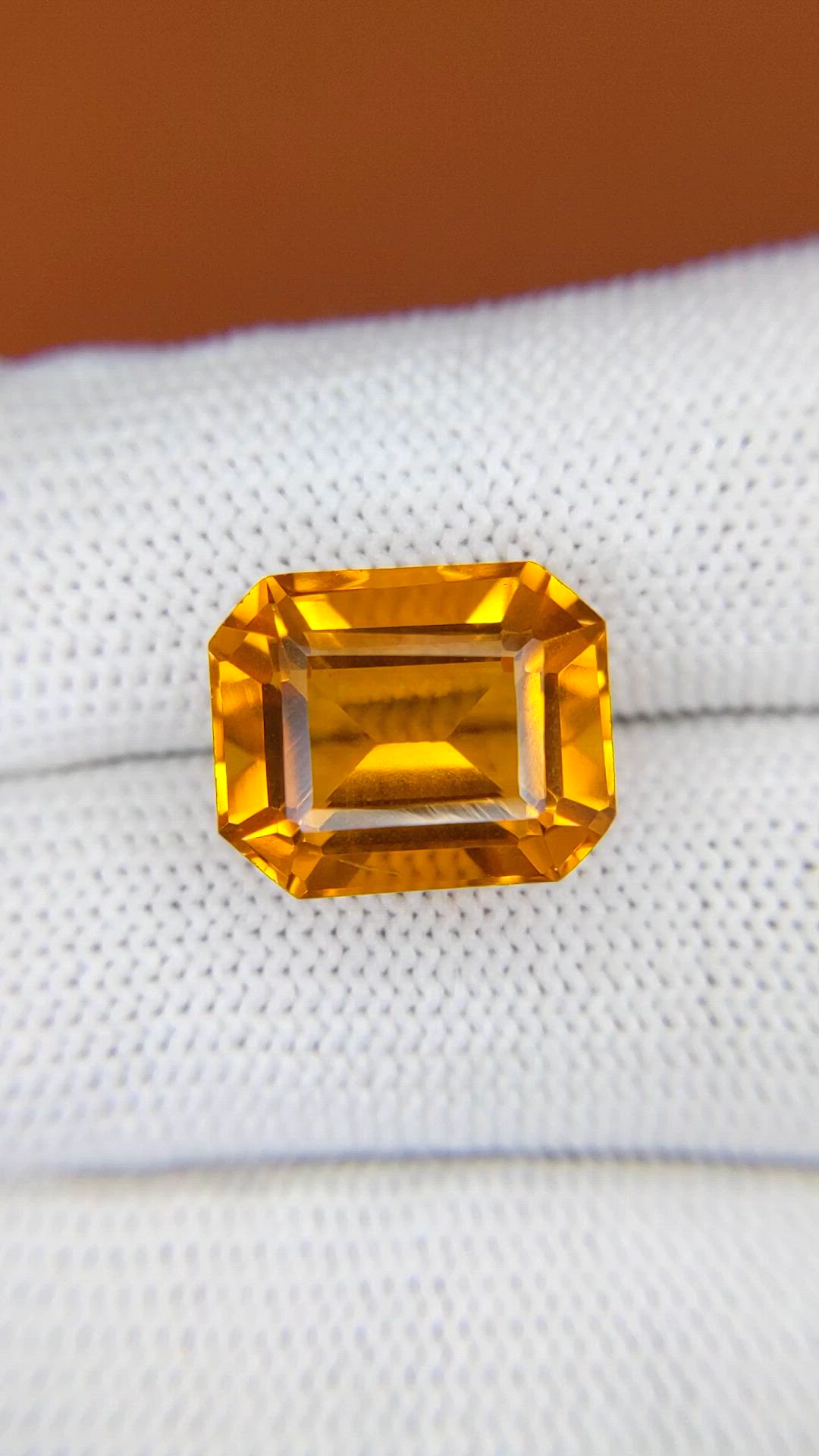 11.67 Ct. Orange Citrine from Brazil Size Video