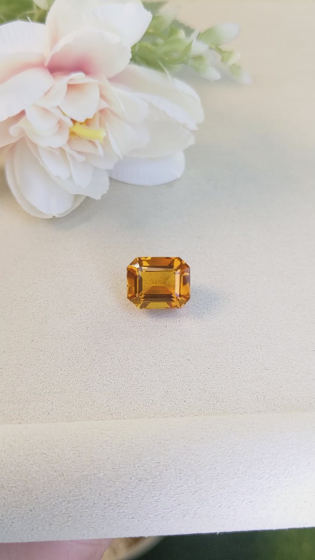 11.67 Ct. Orange Citrine from Brazil Size Video
