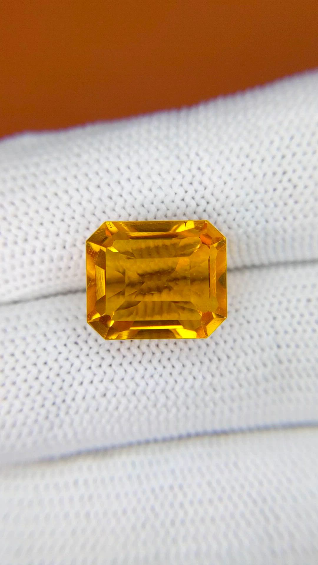 9.84 Ct. Orange Citrine from Brazil Size Video