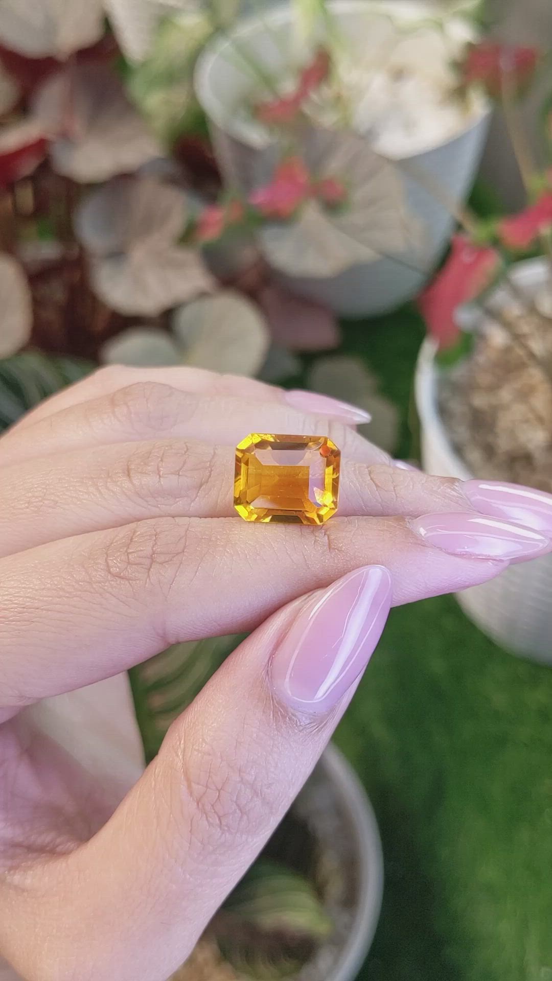 9.84 Ct. Orange Citrine from Brazil Size Video