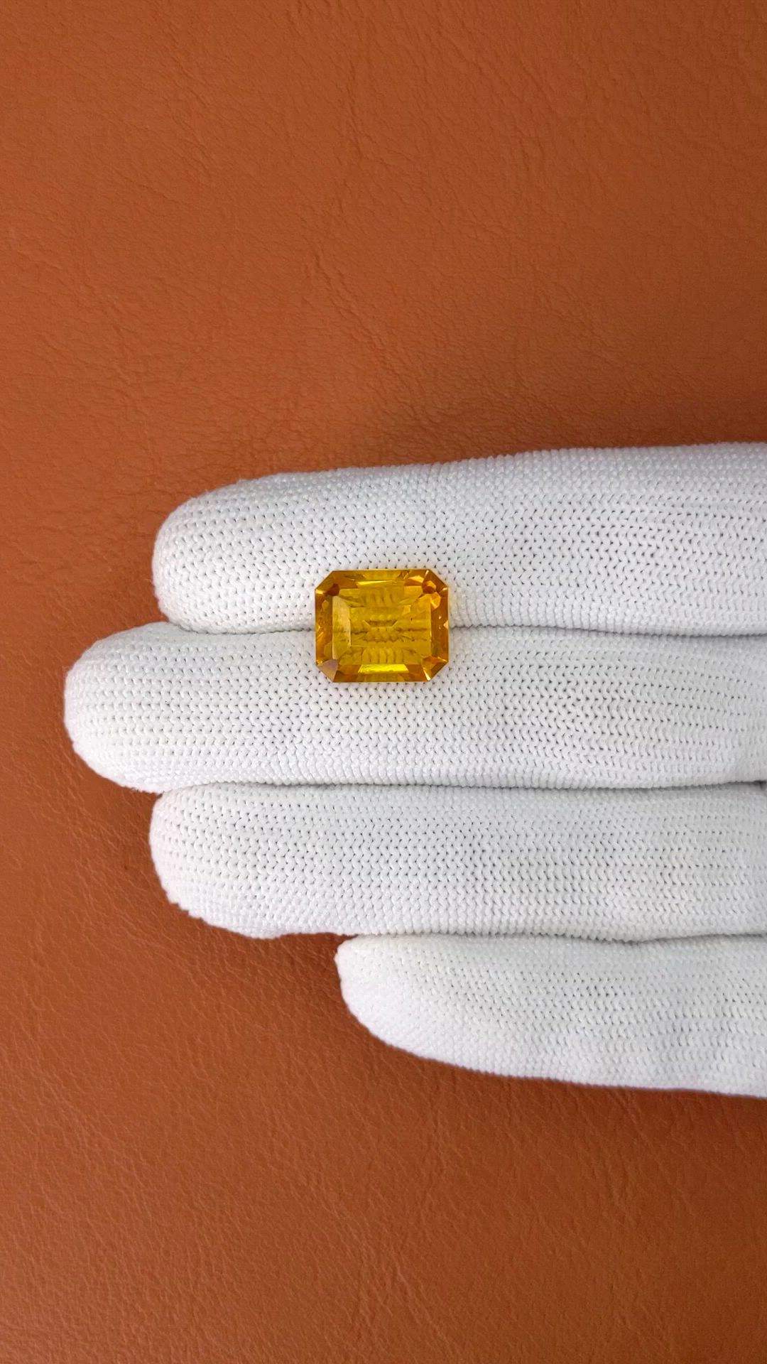 9.84 Ct. Orange Citrine from Brazil Size Video