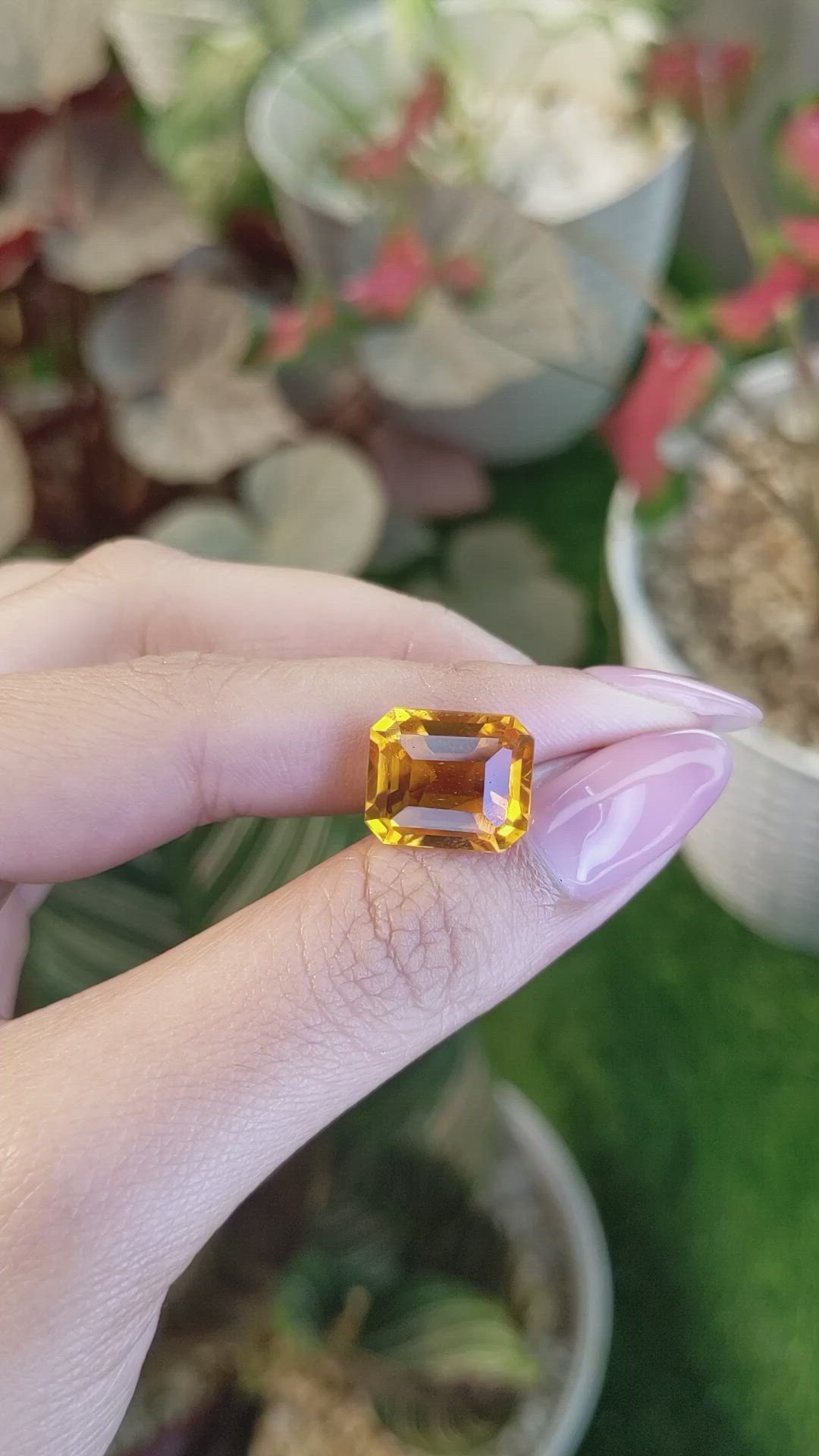 9.84 Ct. Orange Citrine from Brazil Size Video