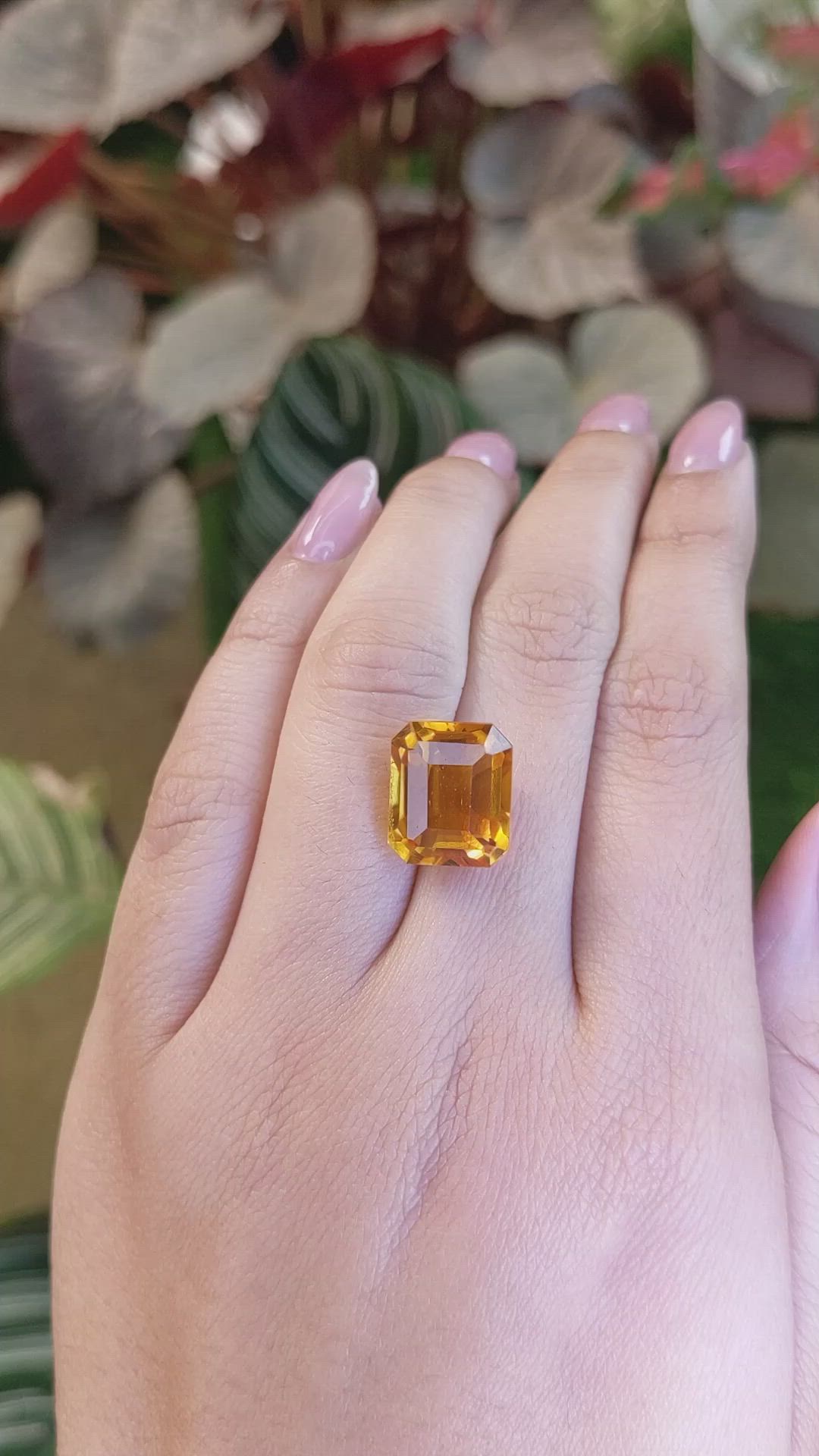 9.84 Ct. Orange Citrine from Brazil Size Video