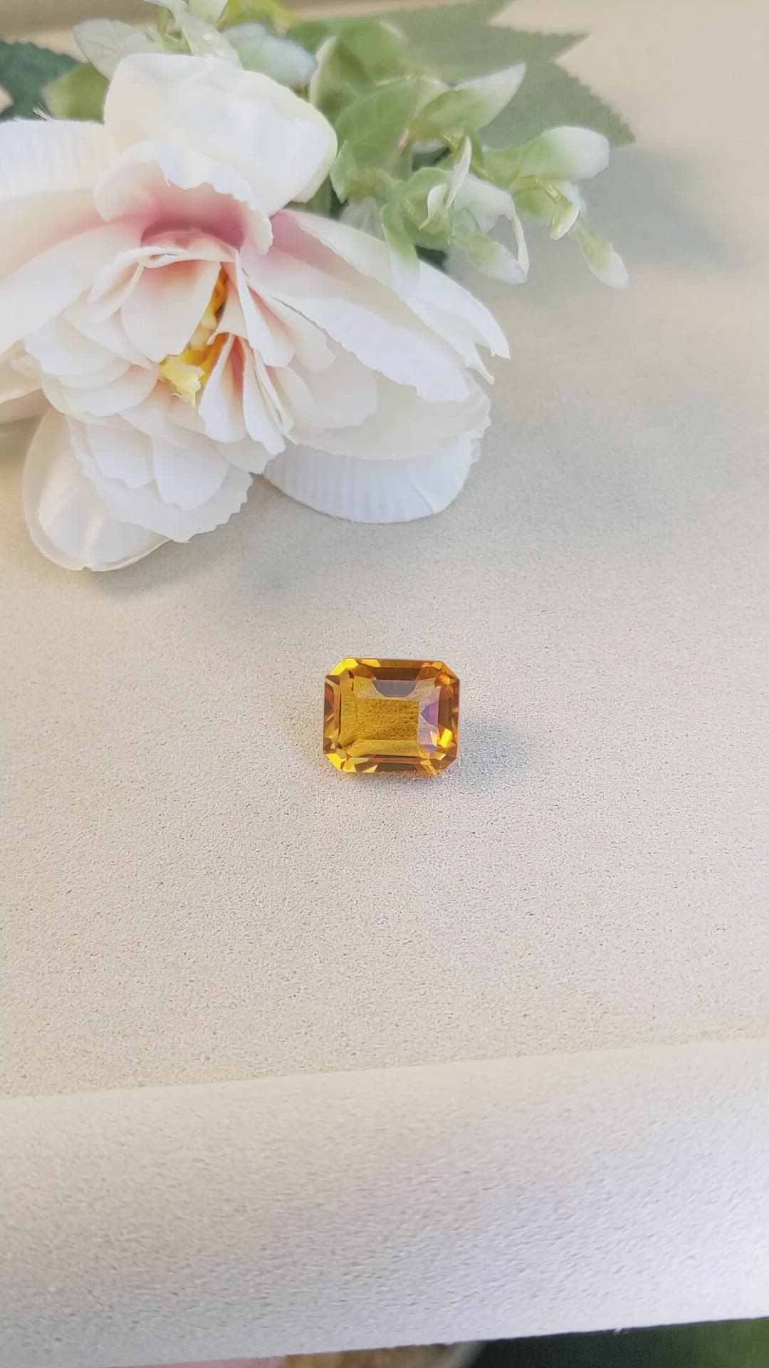 9.84 Ct. Orange Citrine from Brazil Size Video