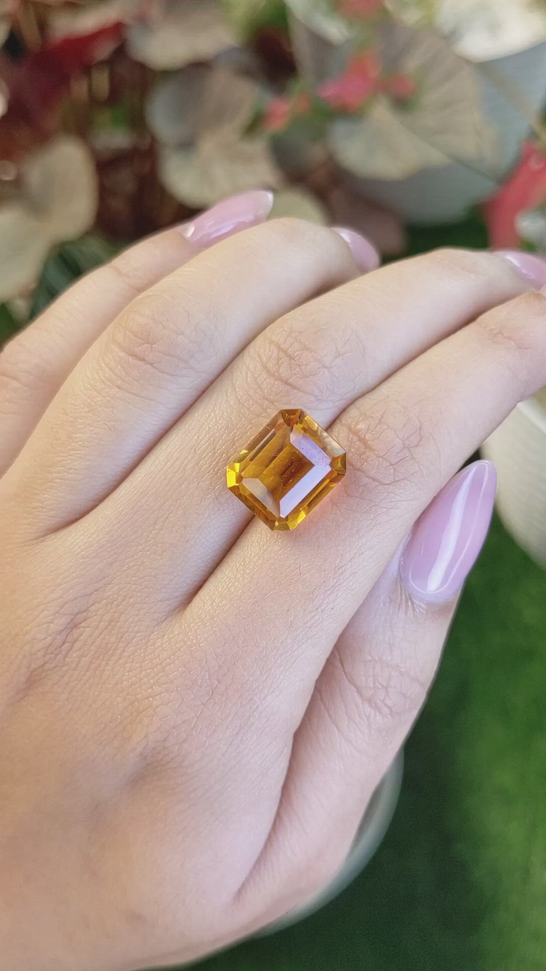 9.84 Ct. Orange Citrine from Brazil Size Video